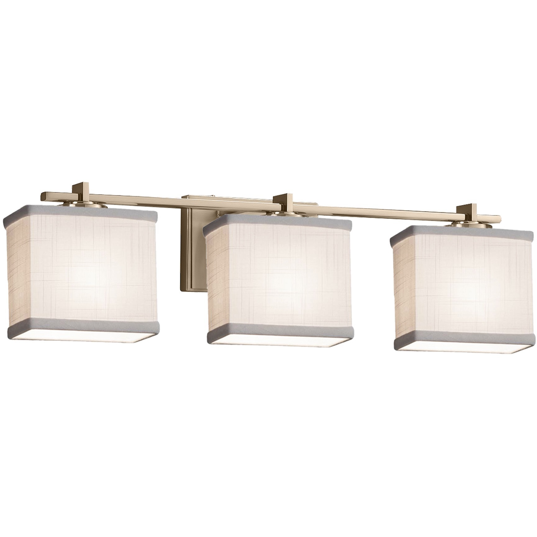 Textile LED 26 inch Brushed Brass Bath Bar Wall Light