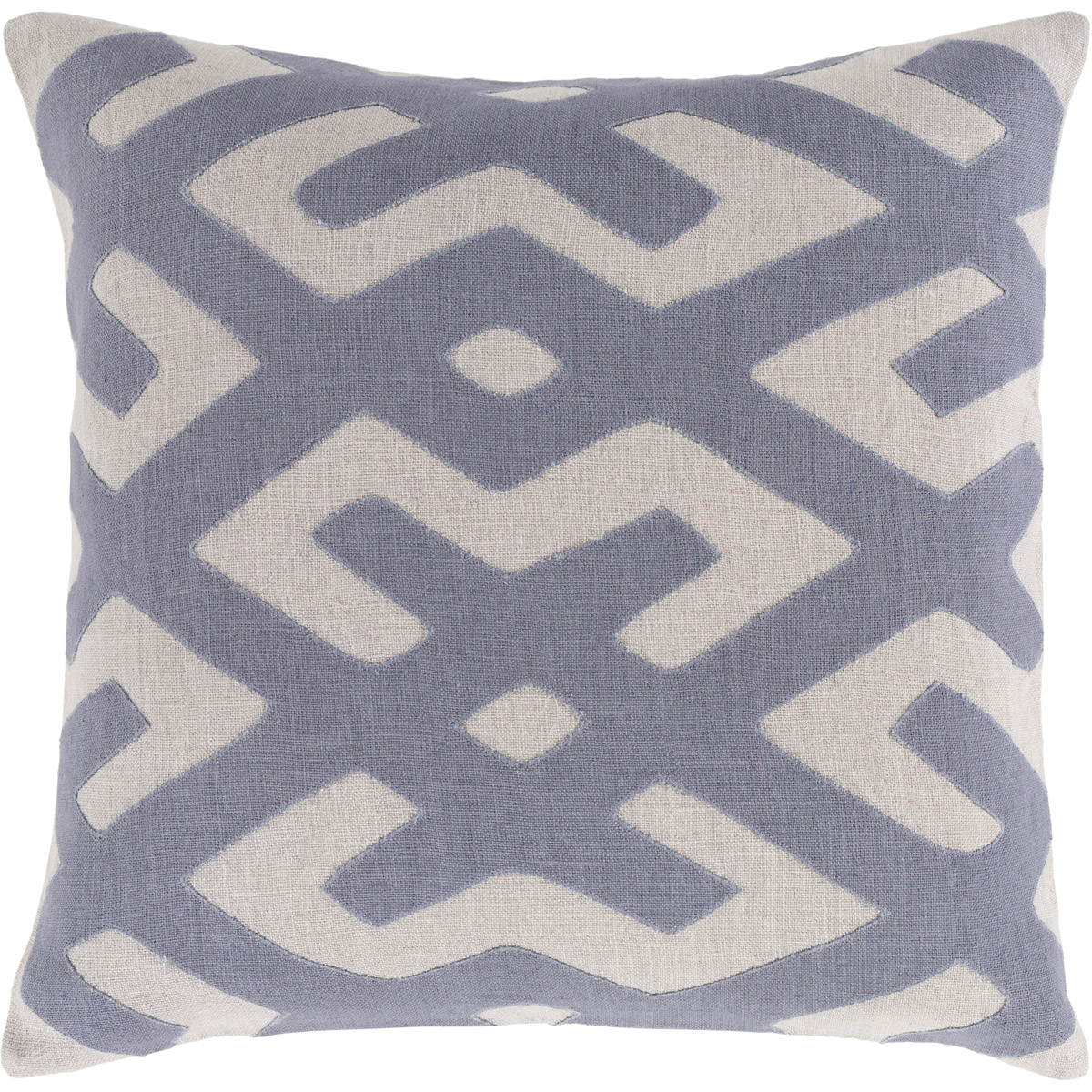 Nairobi 18 X 18 inch Navy and Light Gray Throw Pillow