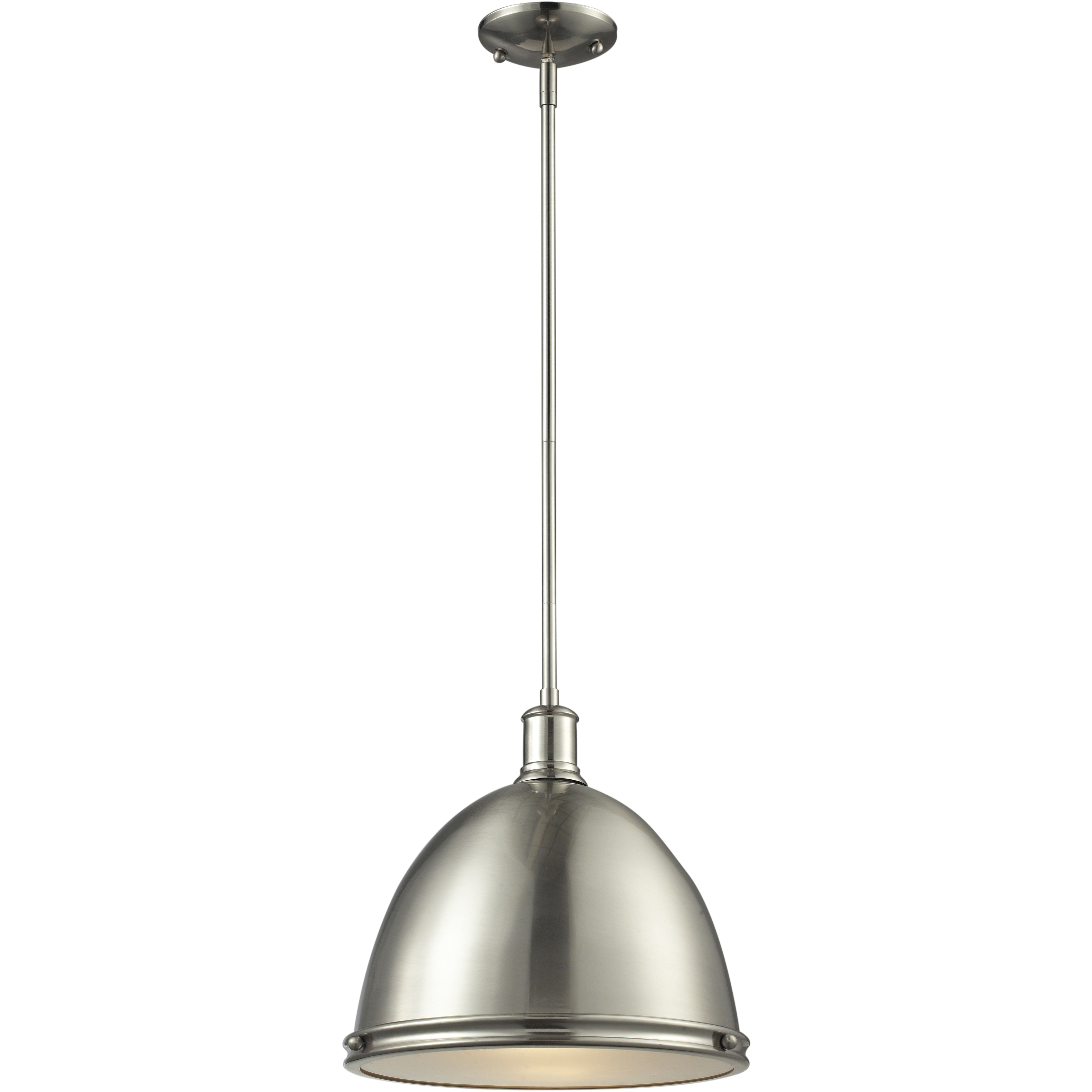 Mason 1 Light 13 inch Brushed Nickel Pendant Ceiling Light in Brushed Nickel Steel