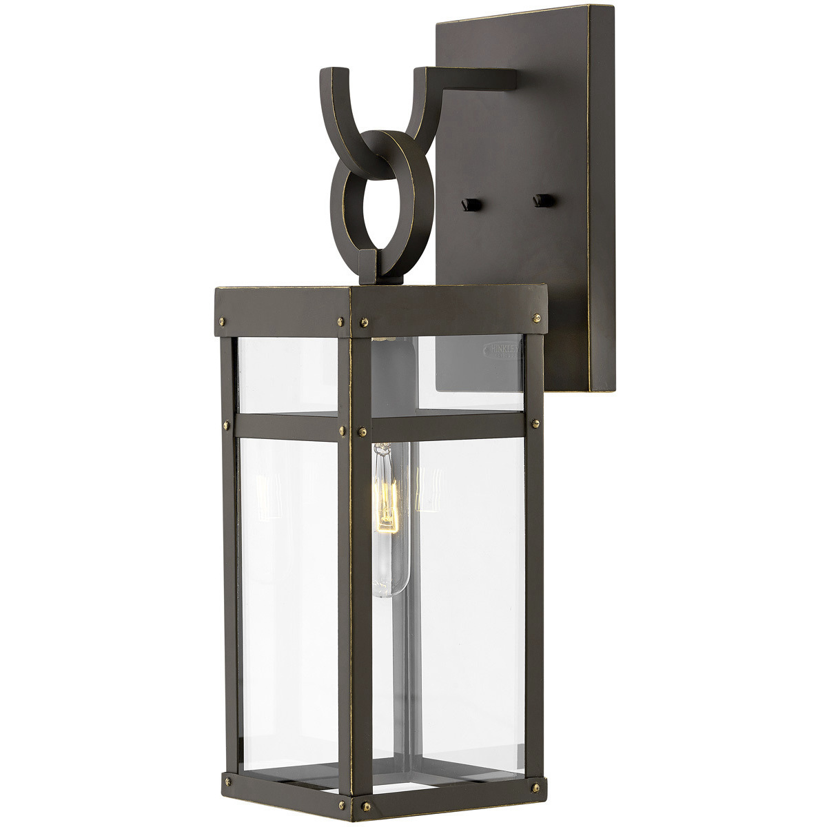 Estate Series Porter LED 19 inch Oil Rubbed Bronze Outdoor Wall Mount Lantern, Small