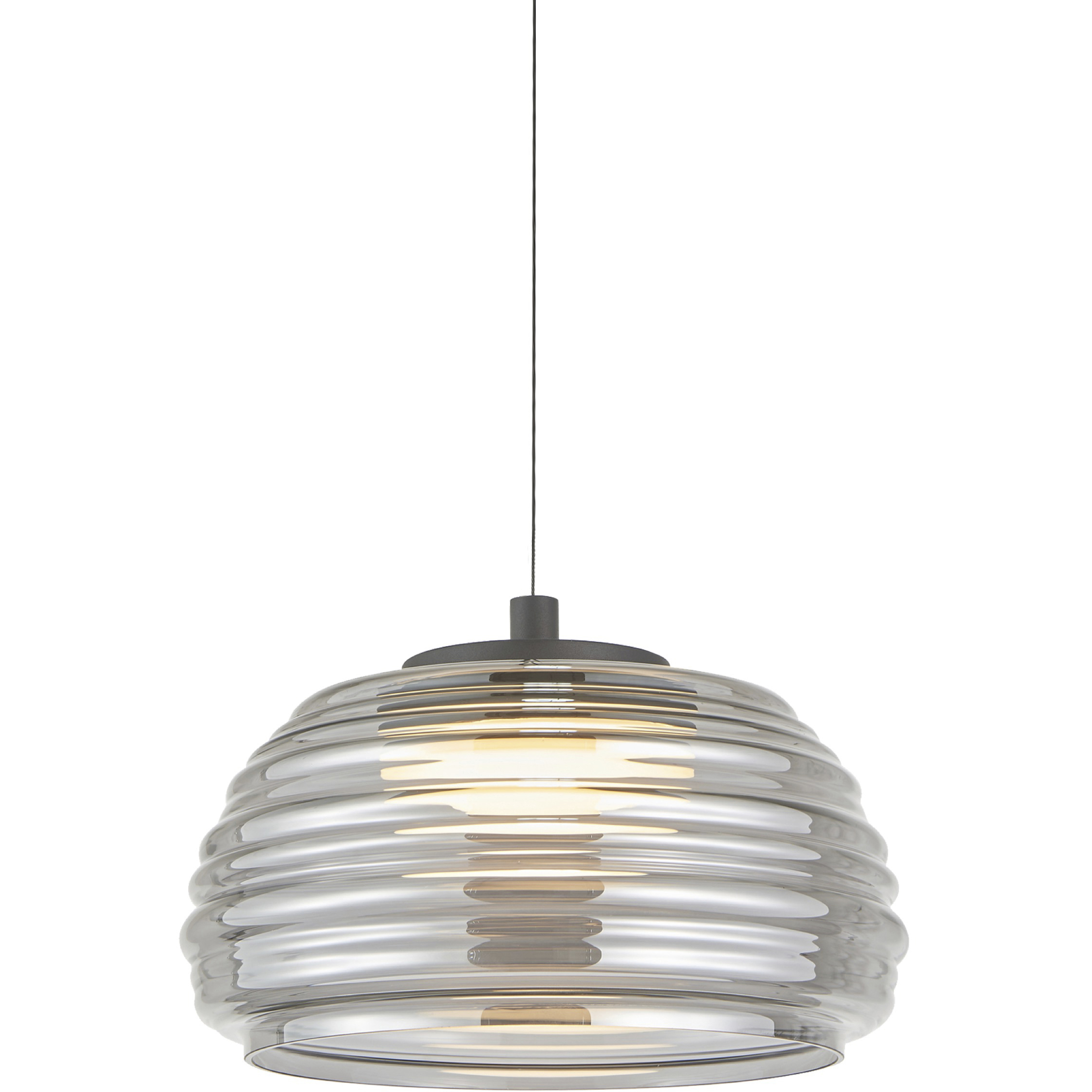 Haze LED 12.5 inch Black Pendant Ceiling Light in Smoke