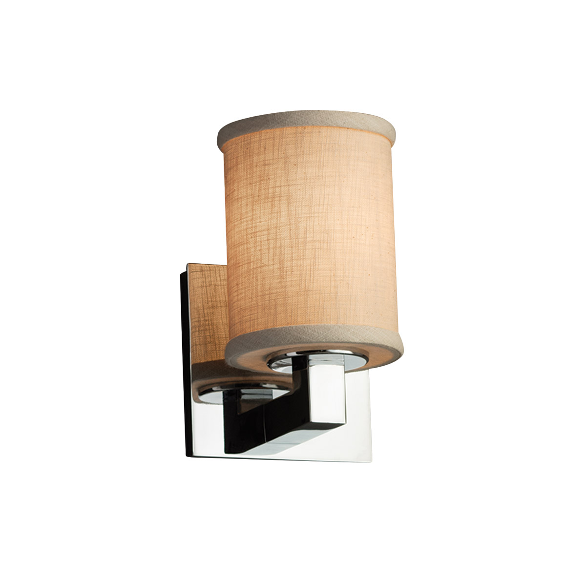 Textile LED 5 inch Polished Chrome Wall Sconce Wall Light
