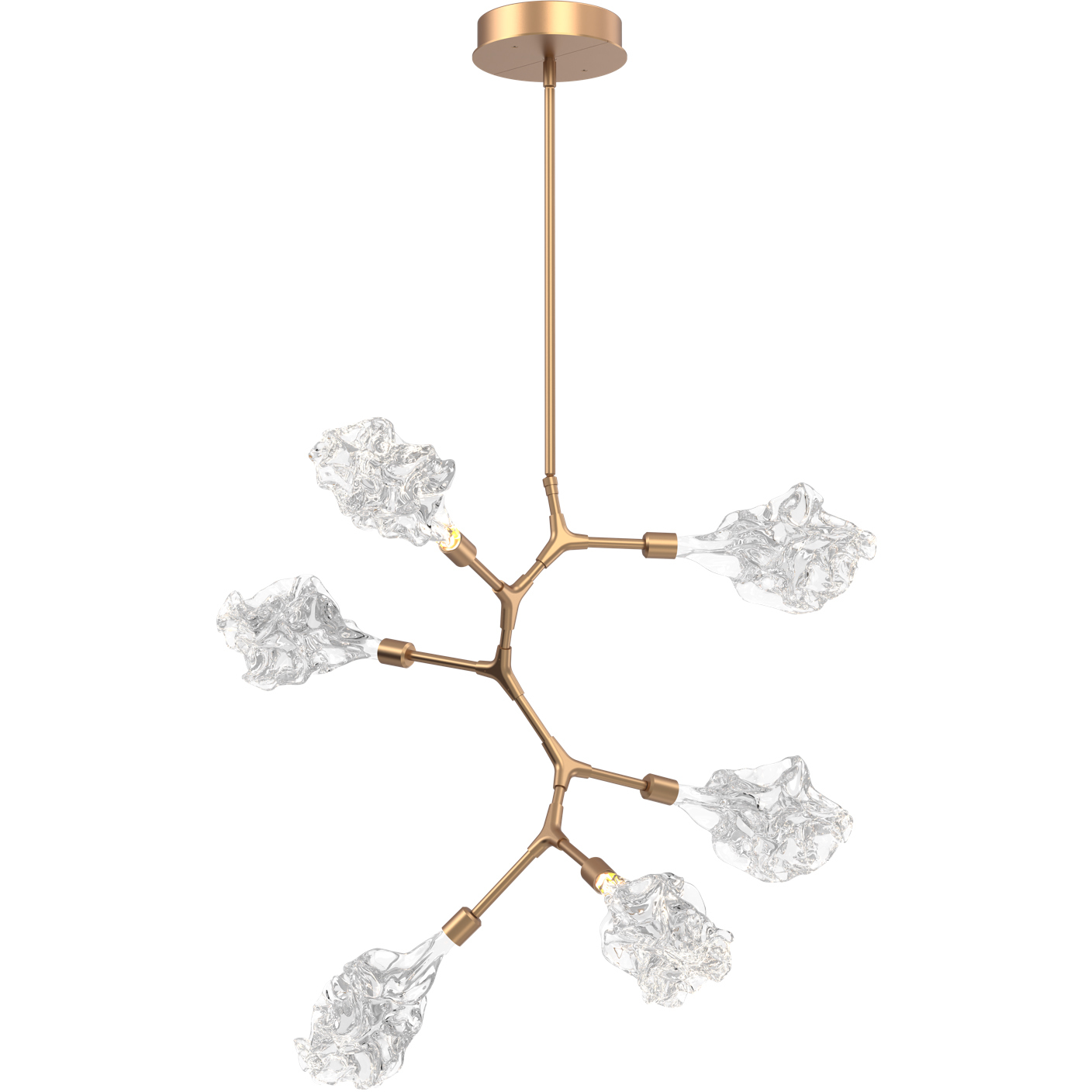 Blossom LED 31.8 inch Novel Brass Chandelier Ceiling Light in 2700K LED, Modern Vine