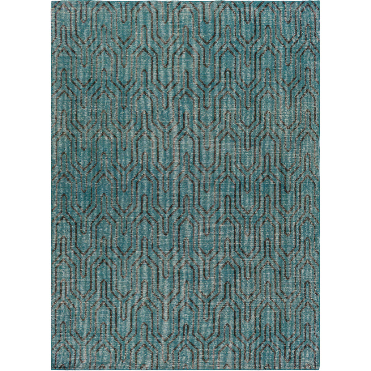 Zahra 66 X 42 inch Emerald, Black Rug