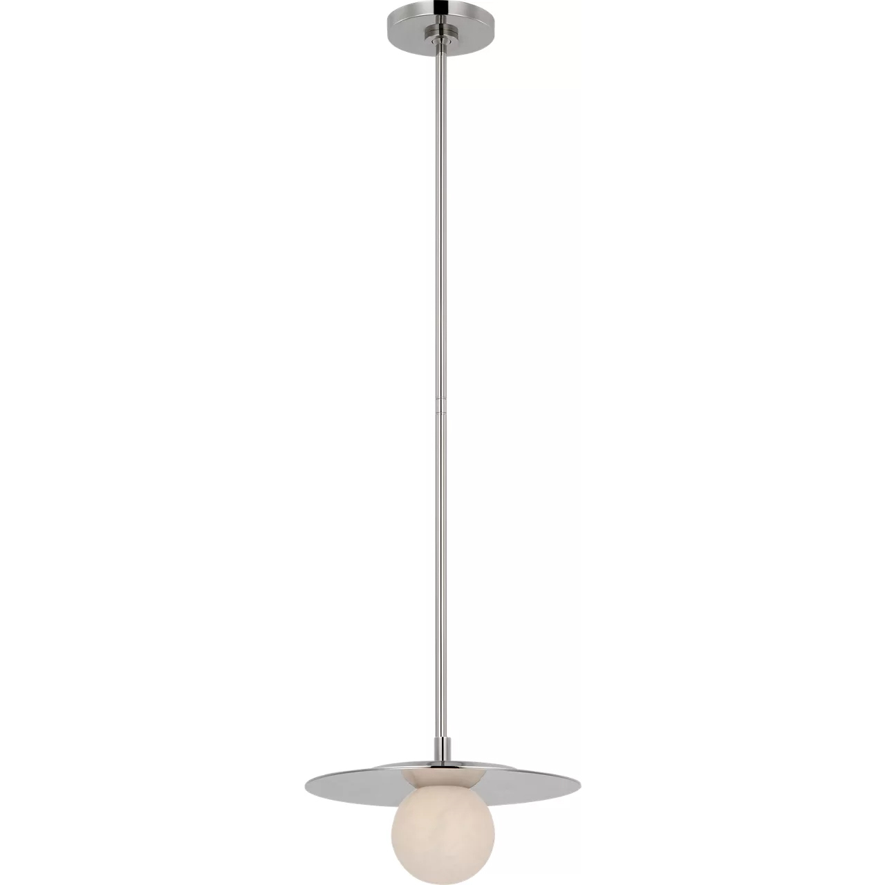Kelly Wearstler Pertica LED 12 inch Polished Nickel Disc Pendant Ceiling Light