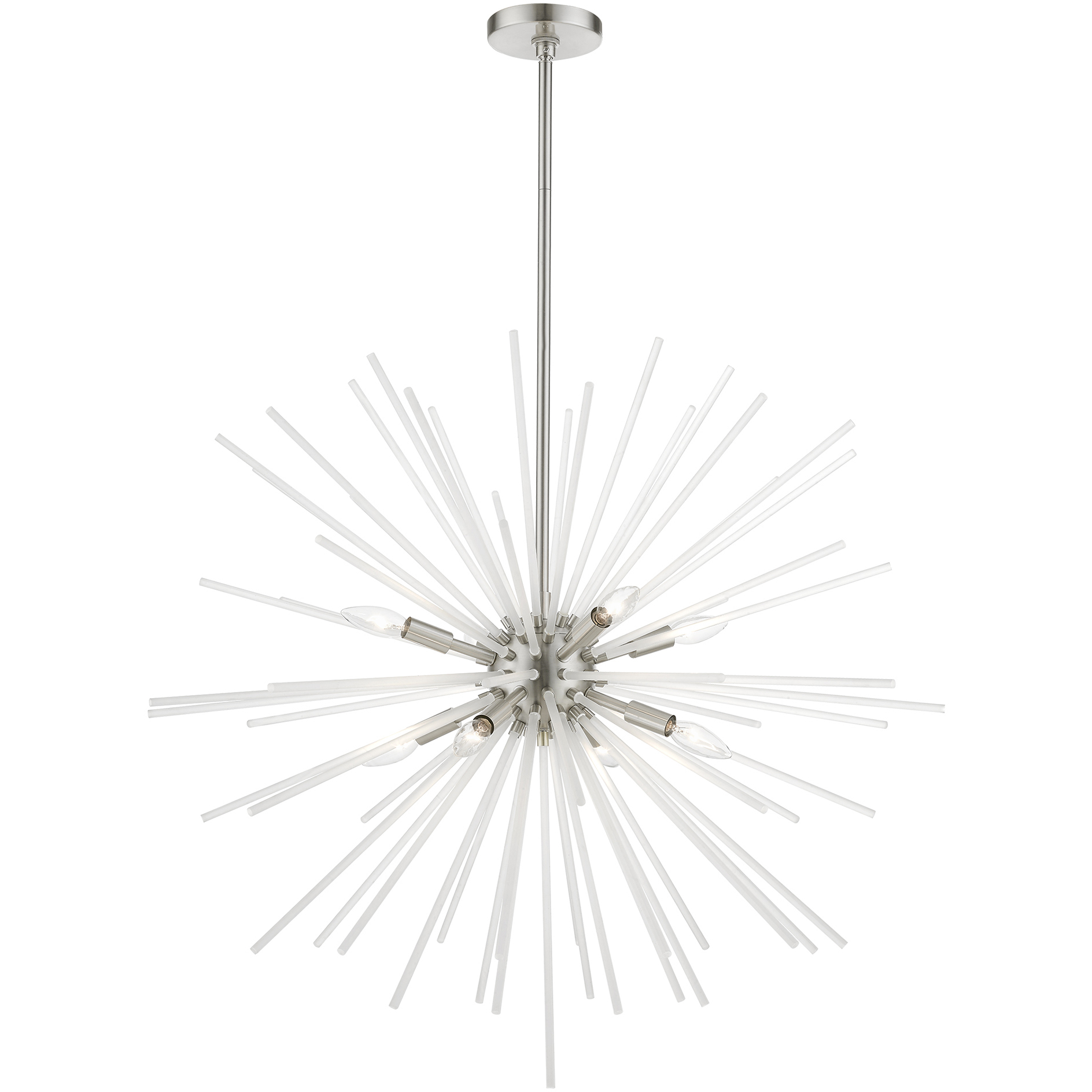 Uptown 8 Light 34 inch Brushed Nickel Foyer Chandelier Ceiling Light, Large