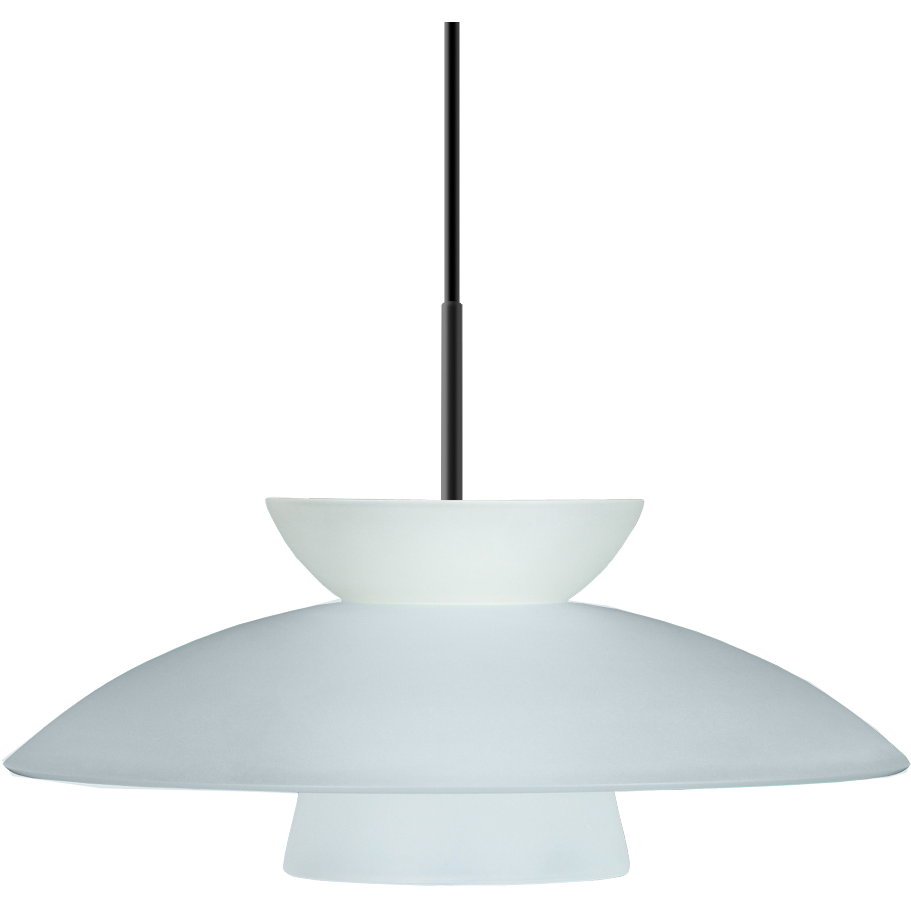 Trilo 15 1 Light Black Cord Pendant Ceiling Light