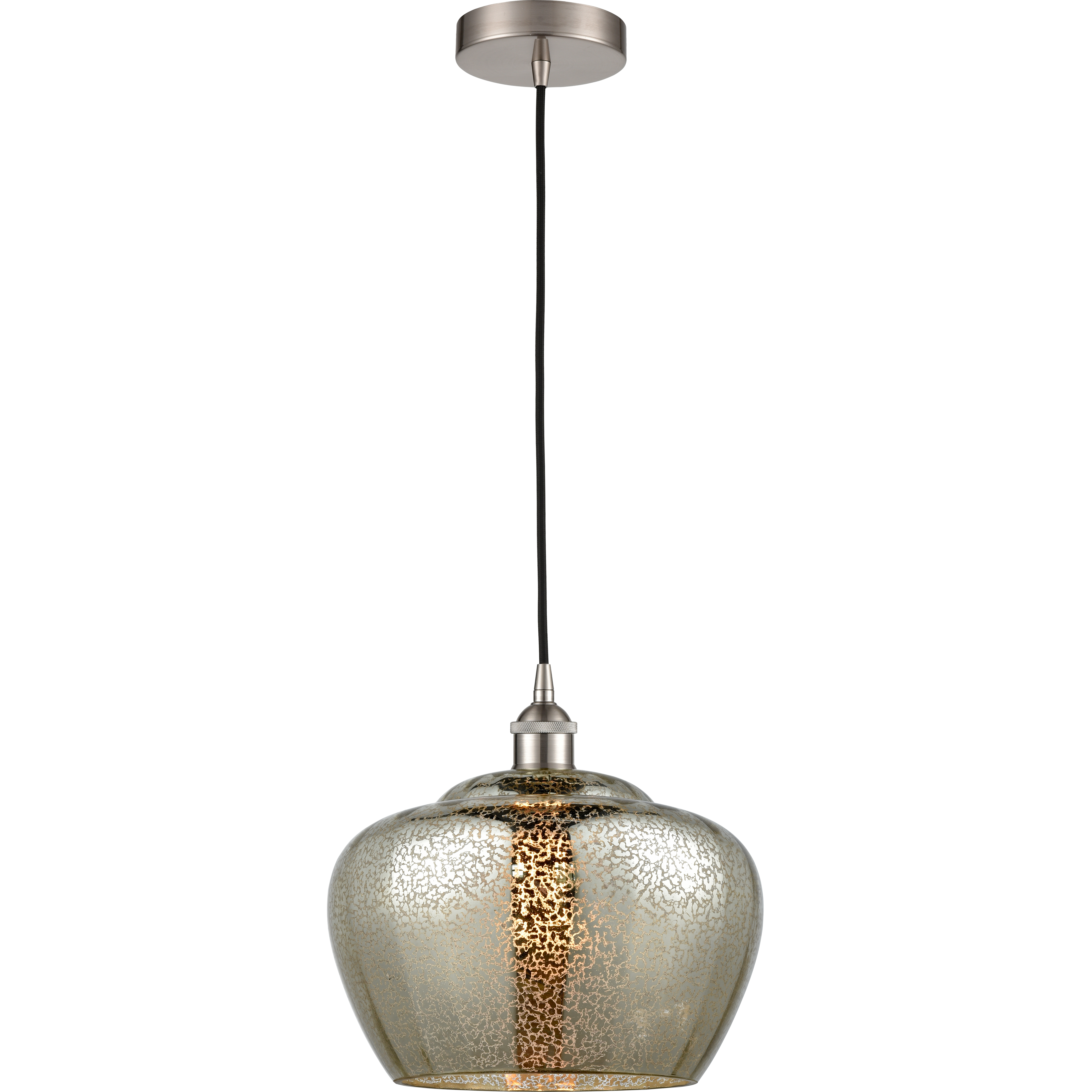 Edison Fenton LED 11 inch Brushed Satin Nickel Mini Pendant Ceiling Light