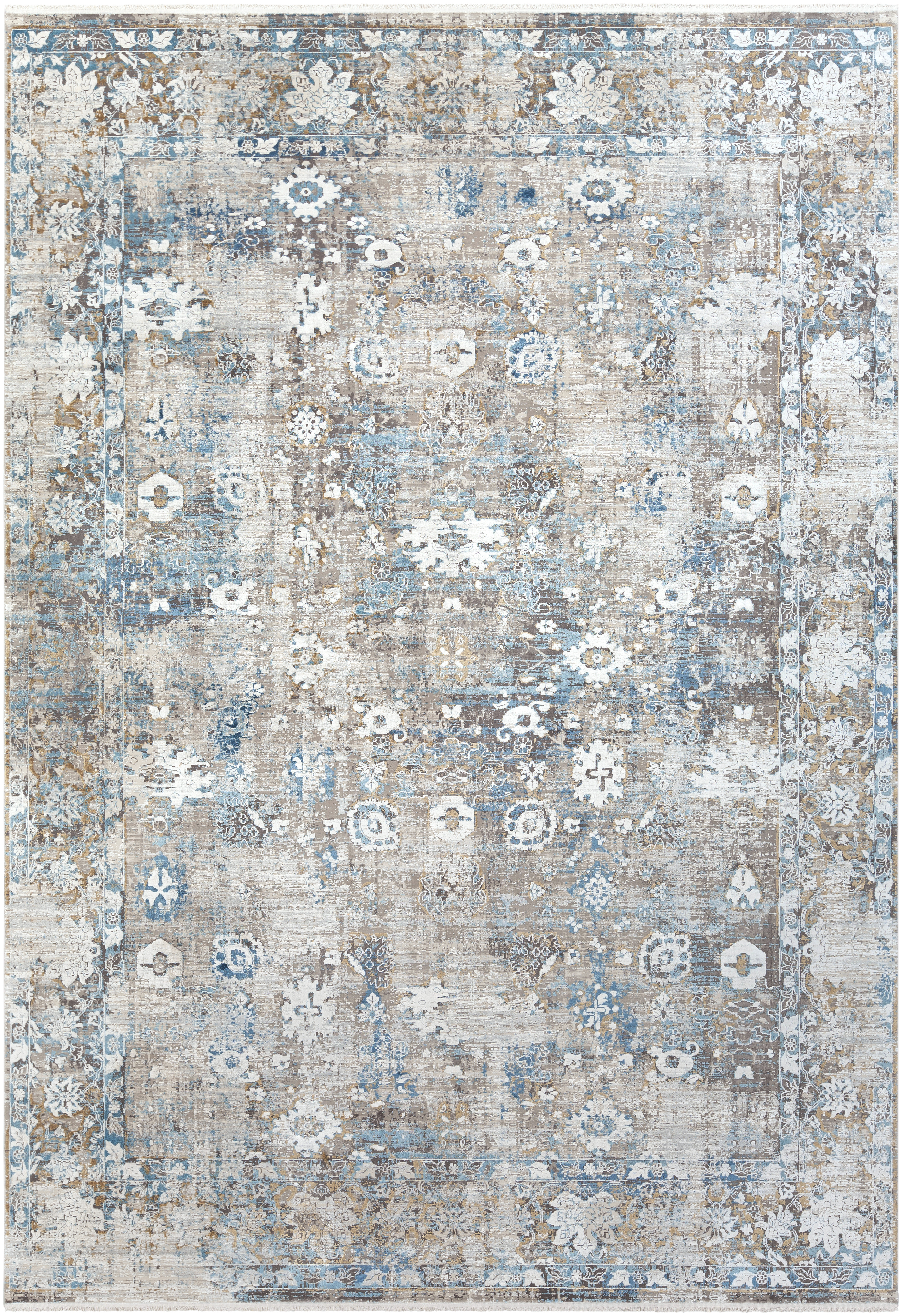 Solar 134 X 90 inch Sky Blue Rug in 8 x 11, Rectangle