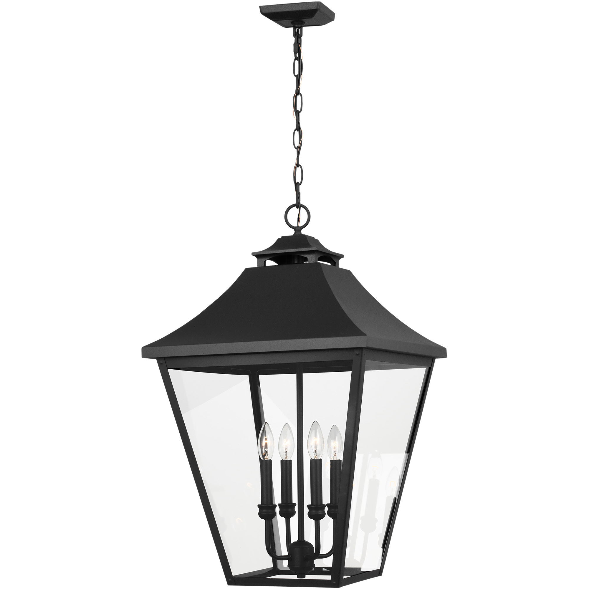 Sean Lavin Galena 4 Light 17.5 inch Textured Black Outdoor Hanging Lantern