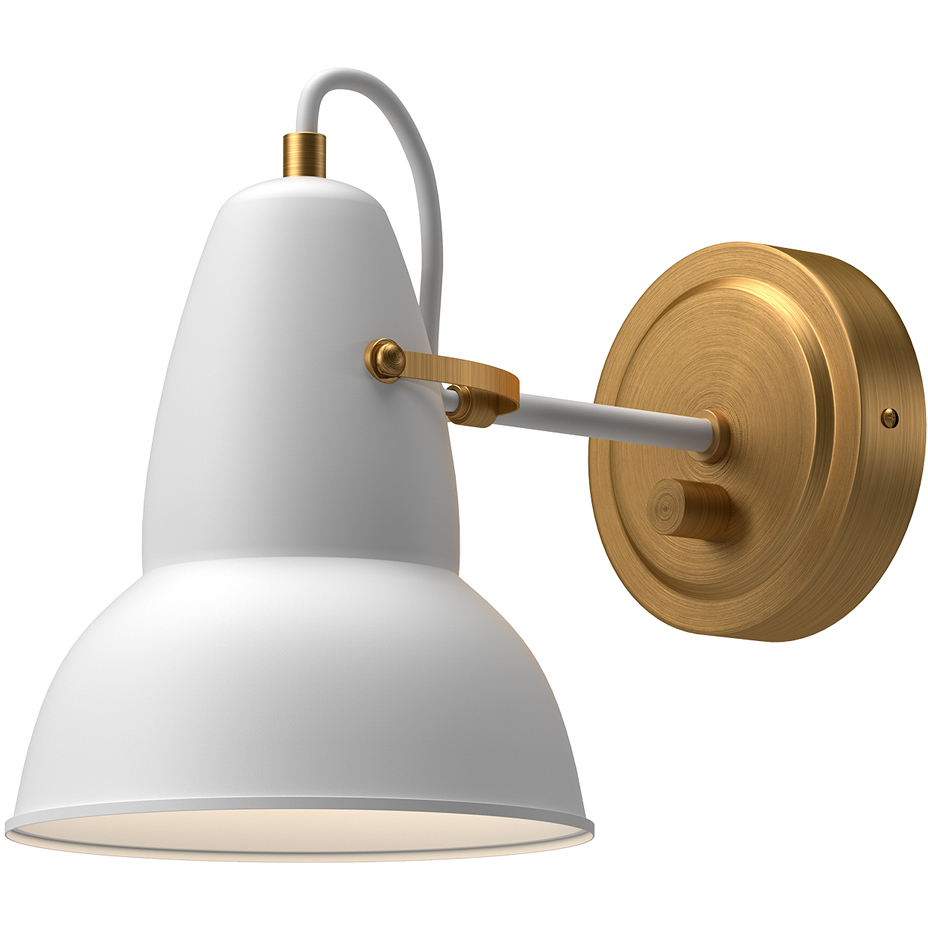 Alora Mood Felix 1 Light 6.5 inch Aged Gold and White Wall/Vanity Light Wall Light