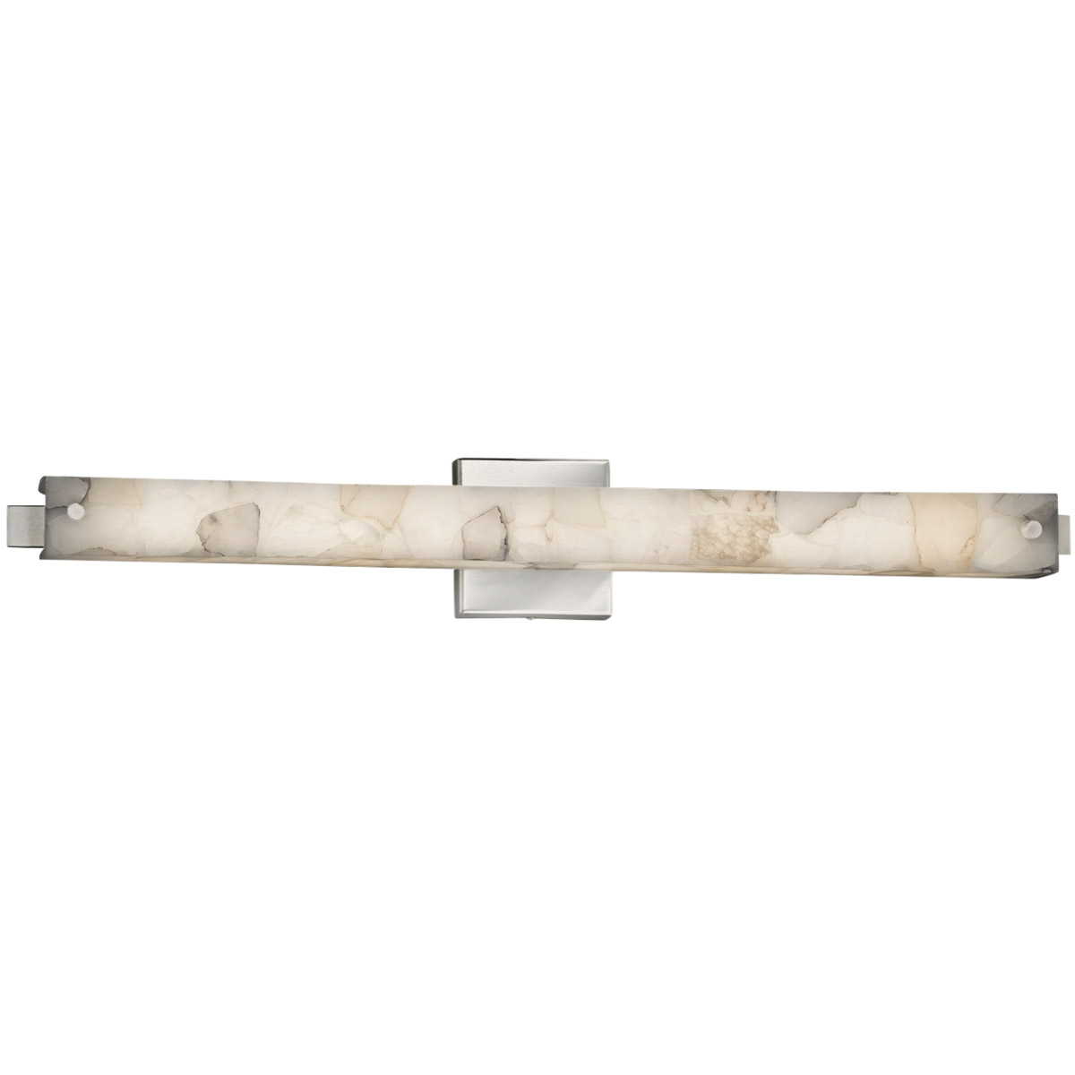 Alabaster Rocks 30.5 inch Brushed Nickel Vanity Light Wall Light