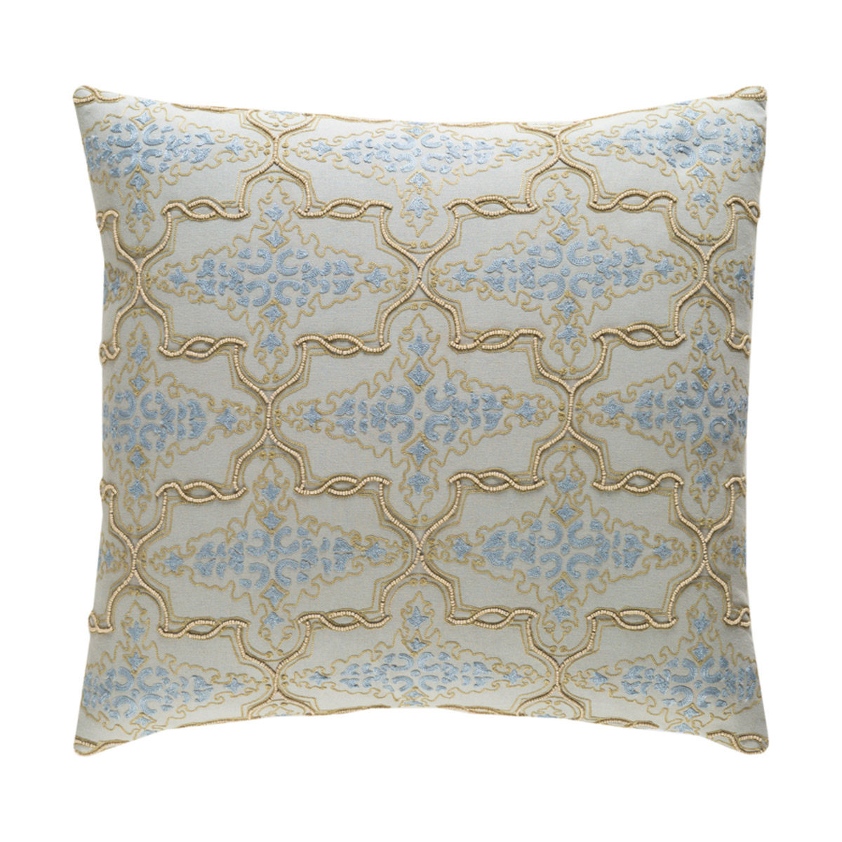 Mercury 22 X 22 inch Light Gray and Olive Pillow