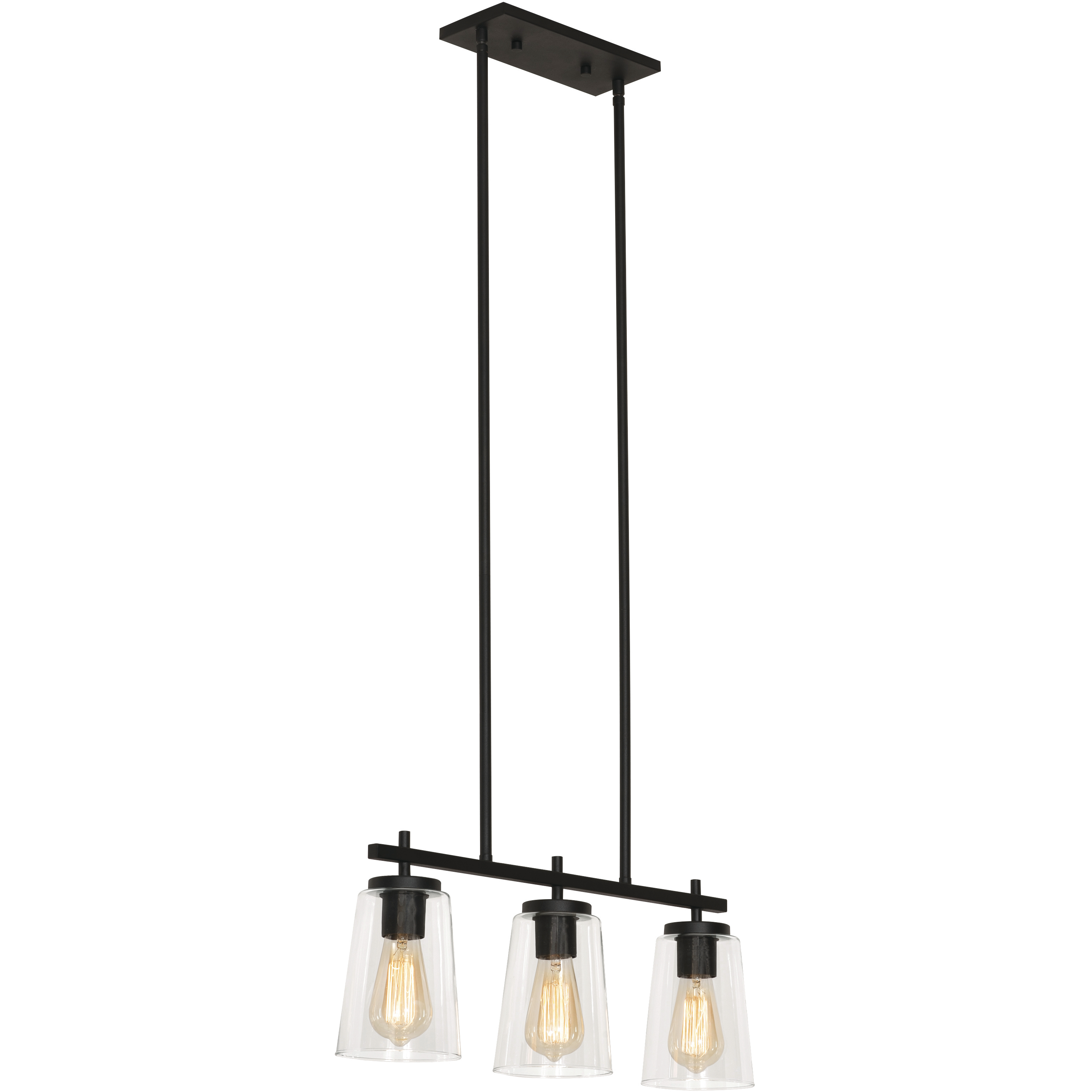 Joanna 3 Light 5 inch Textured Black Linear Pendant Ceiling Light
