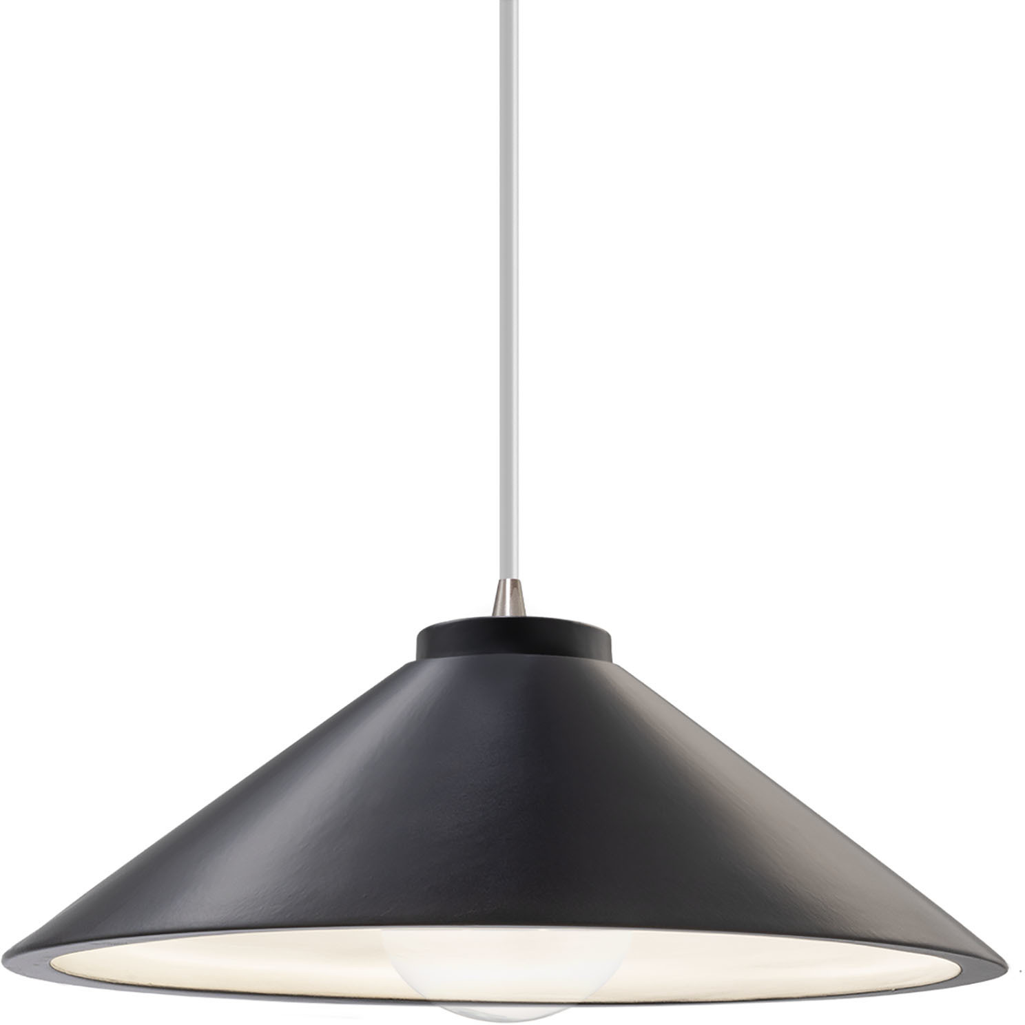 Radiance Collection LED 11.75 inch White Crackle with Antique Brass Pendant Ceiling Light