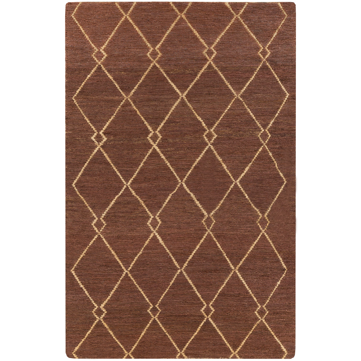Columbia 36 X 24 inch Dark Brown, Wheat Rug
