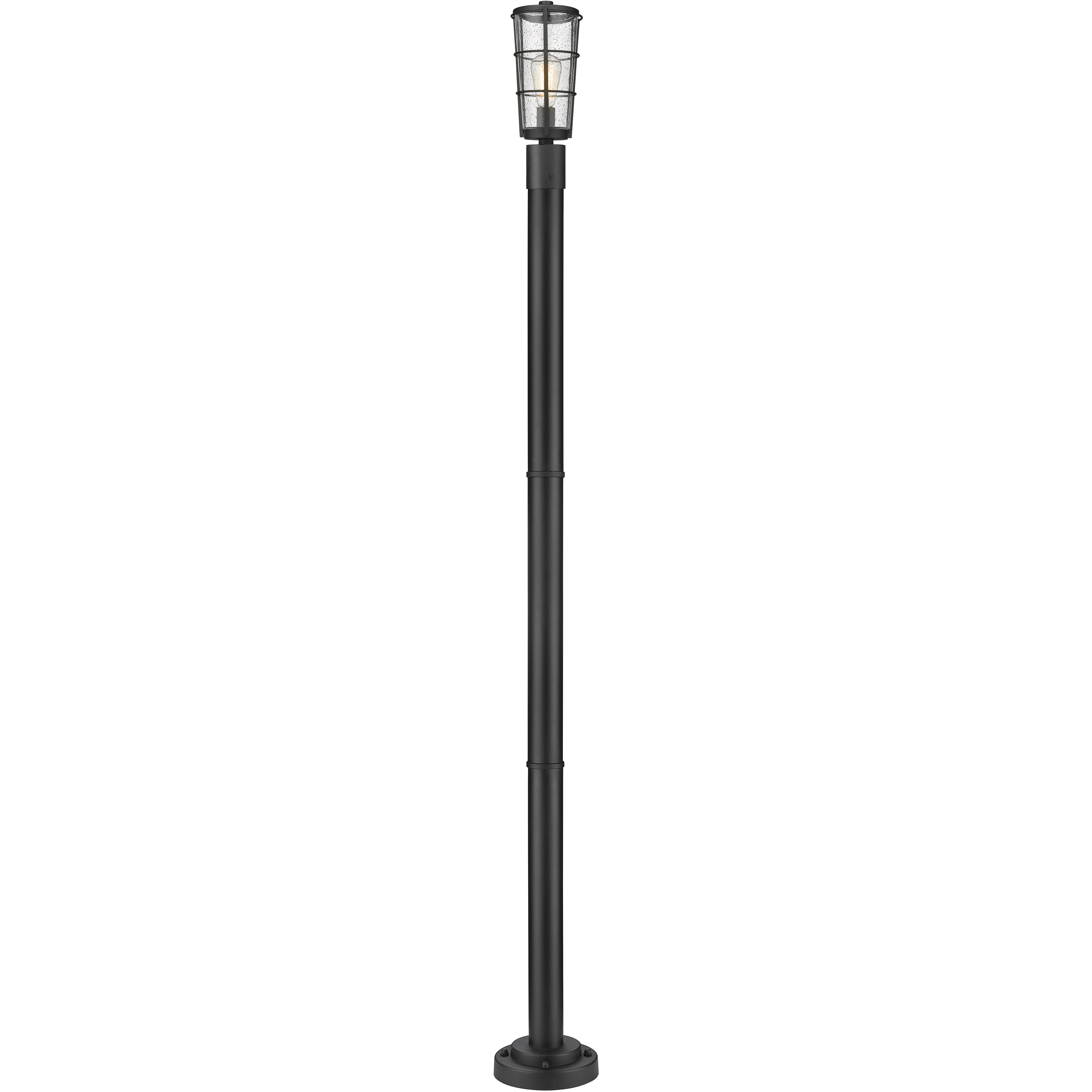 Helix 1 Light 88.75 inch Black Outdoor Post Mounted Fixture