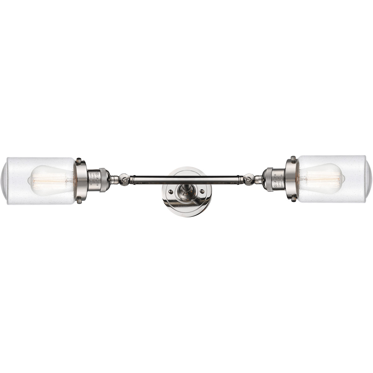 Franklin Restoration Dover LED 5 inch Polished Nickel Bath Vanity Light Wall Light in Seedy Glass, Franklin Restoration