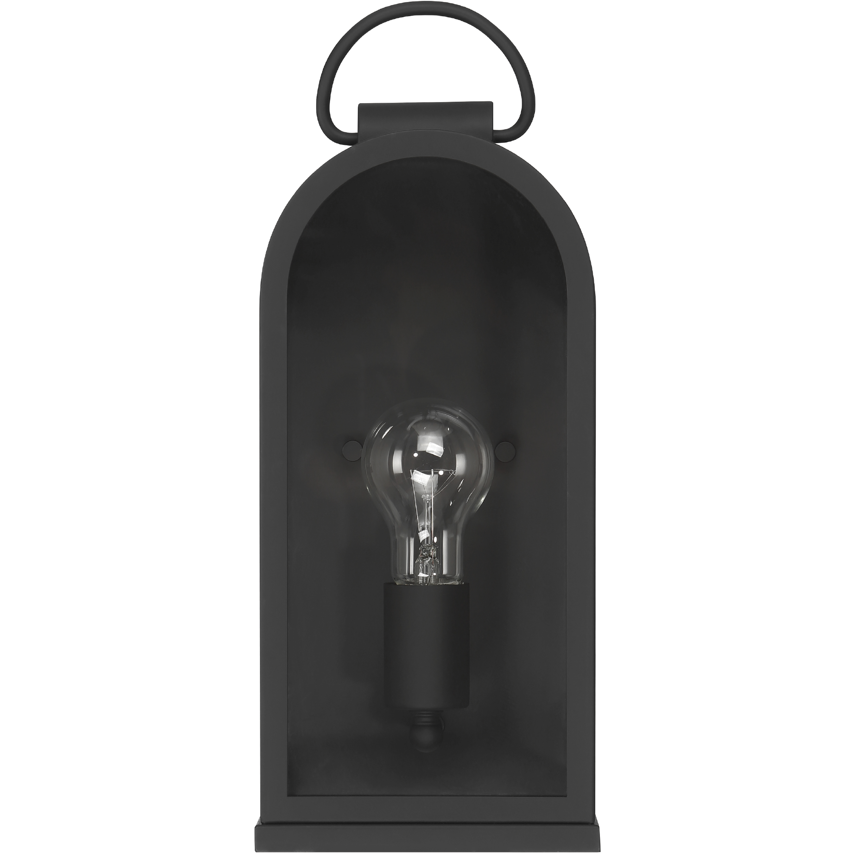 Kendra Bell 1 Light 15 inch Matte Black Outdoor Wall Light, Medium