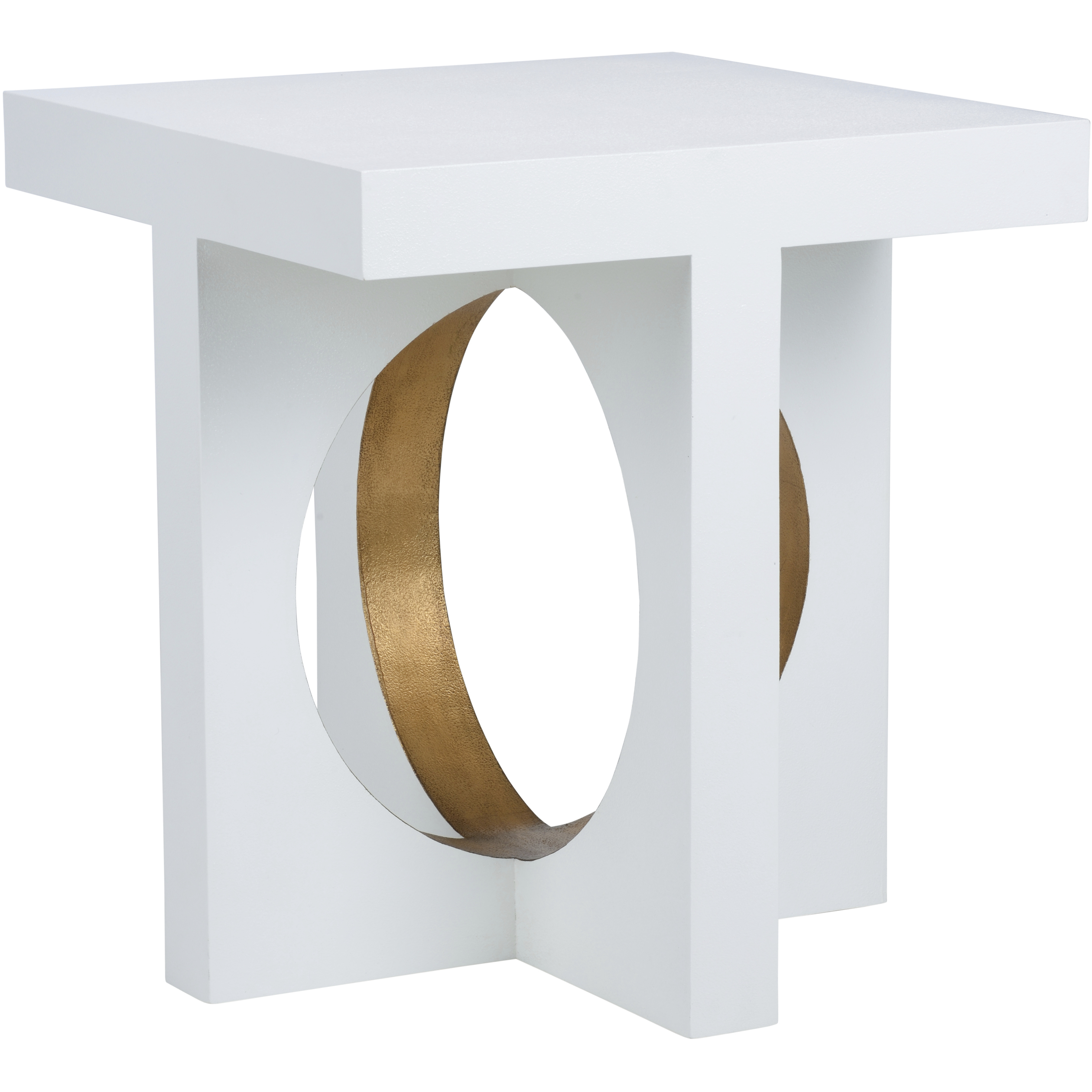 Swoop 26.5 X 24 inch White/Cream Side Table