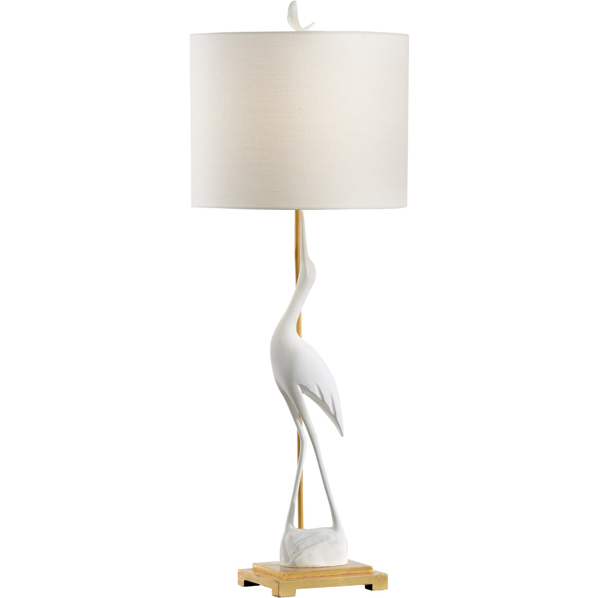 Wildwood 38 inch 100 watt Matte White Crane Lamp Portable Light