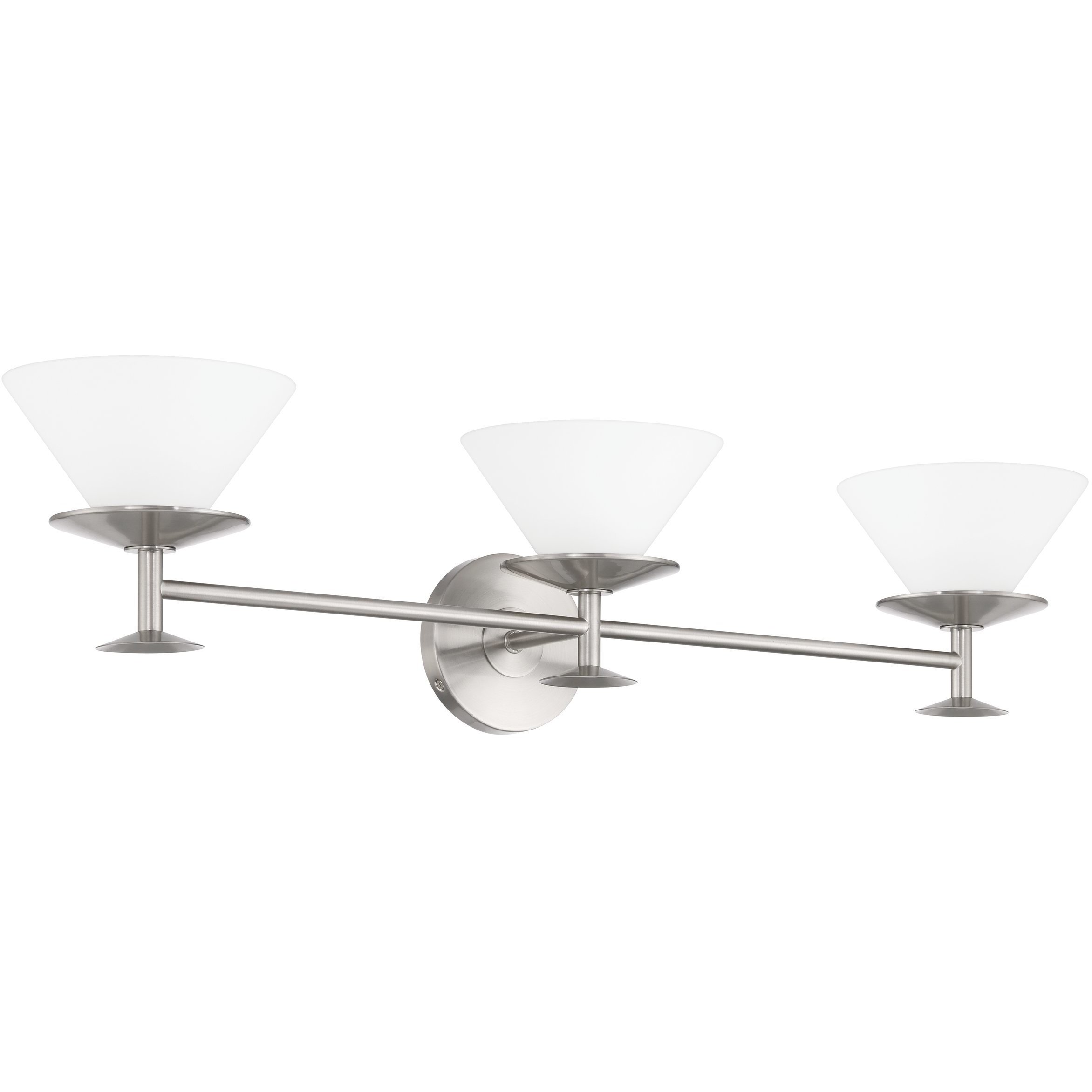 Tremolo 3 Light 33 inch Brushed Nickel and Polished Nickel Vanity Light Wall Light