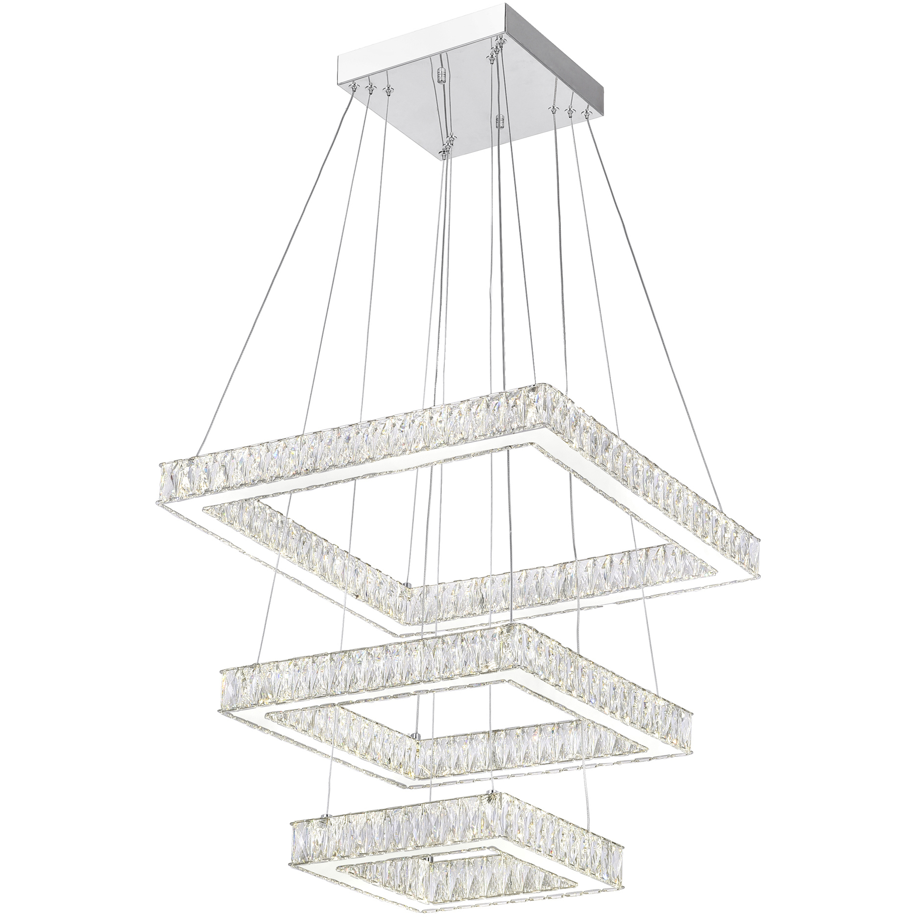 Florence LED 21 inch Chrome Chandelier Ceiling Light