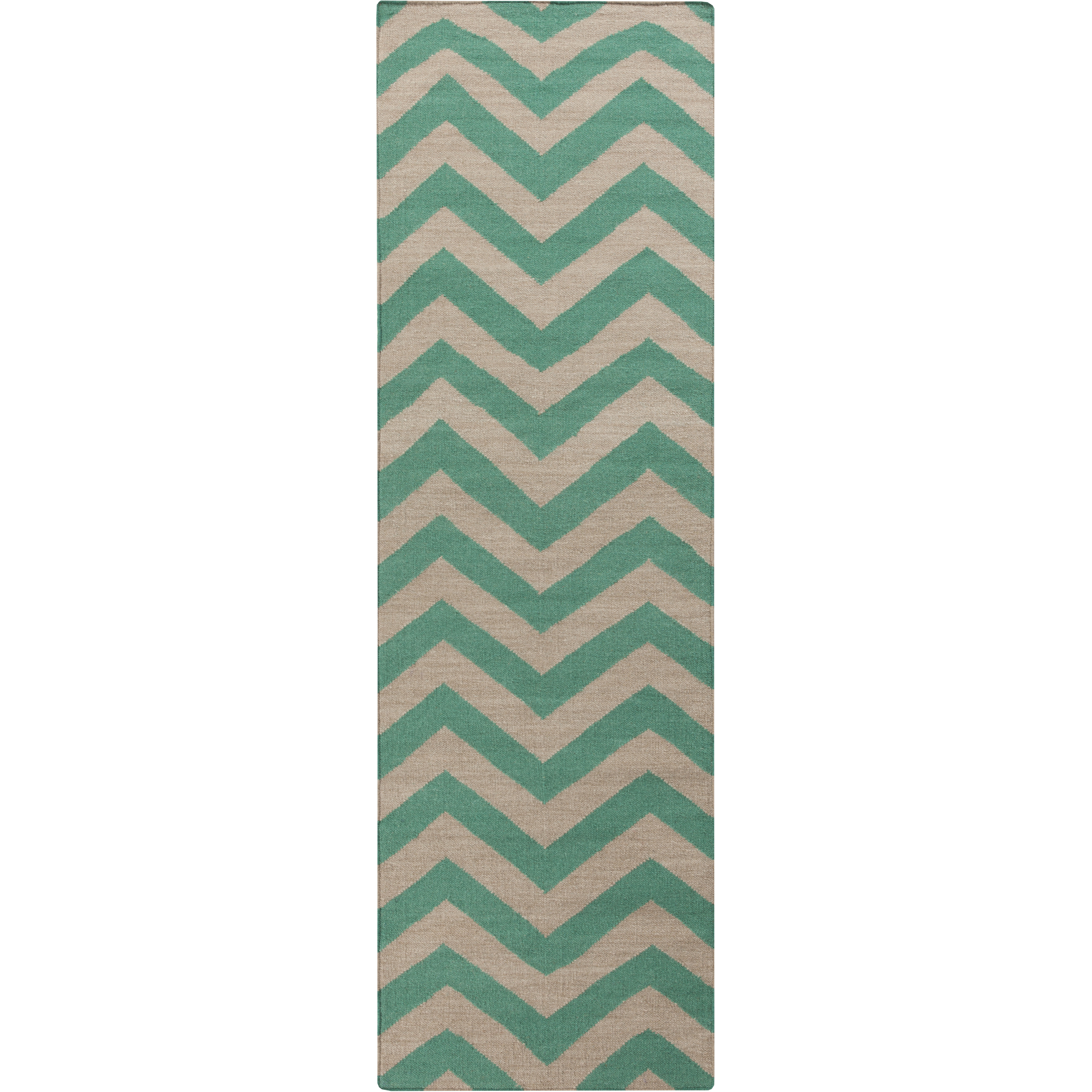 Frontier 96 X 30 inch Emerald, Taupe Rug