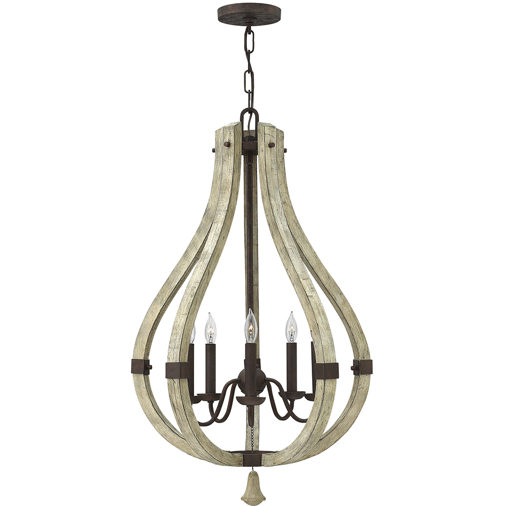 Middlefield LED 20 inch Iron Rust Foyer Light Ceiling Light