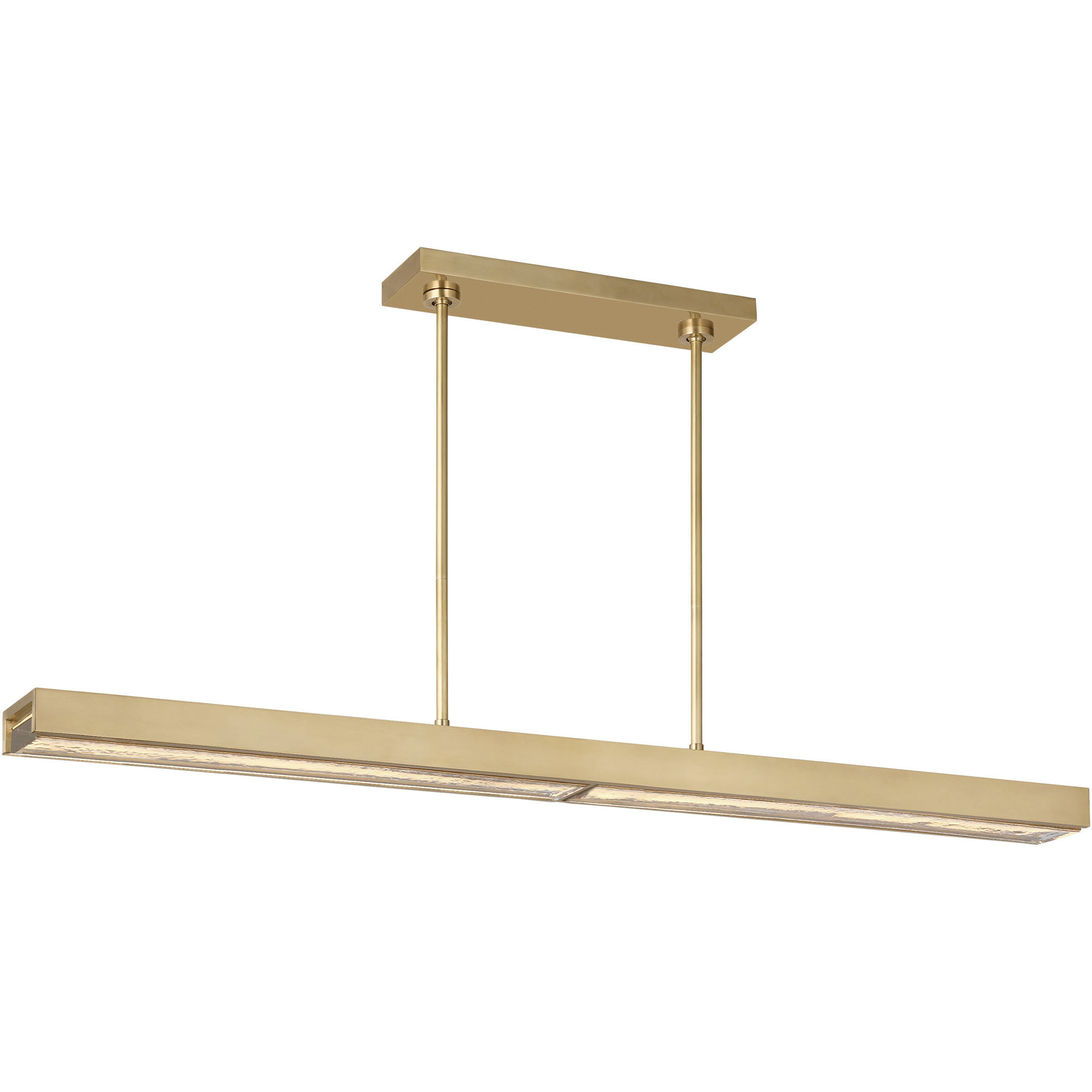 Avroko Maybeck LED 47.7 inch Hand Rubbed Antique Brass Linear Chandelier Ceiling Light