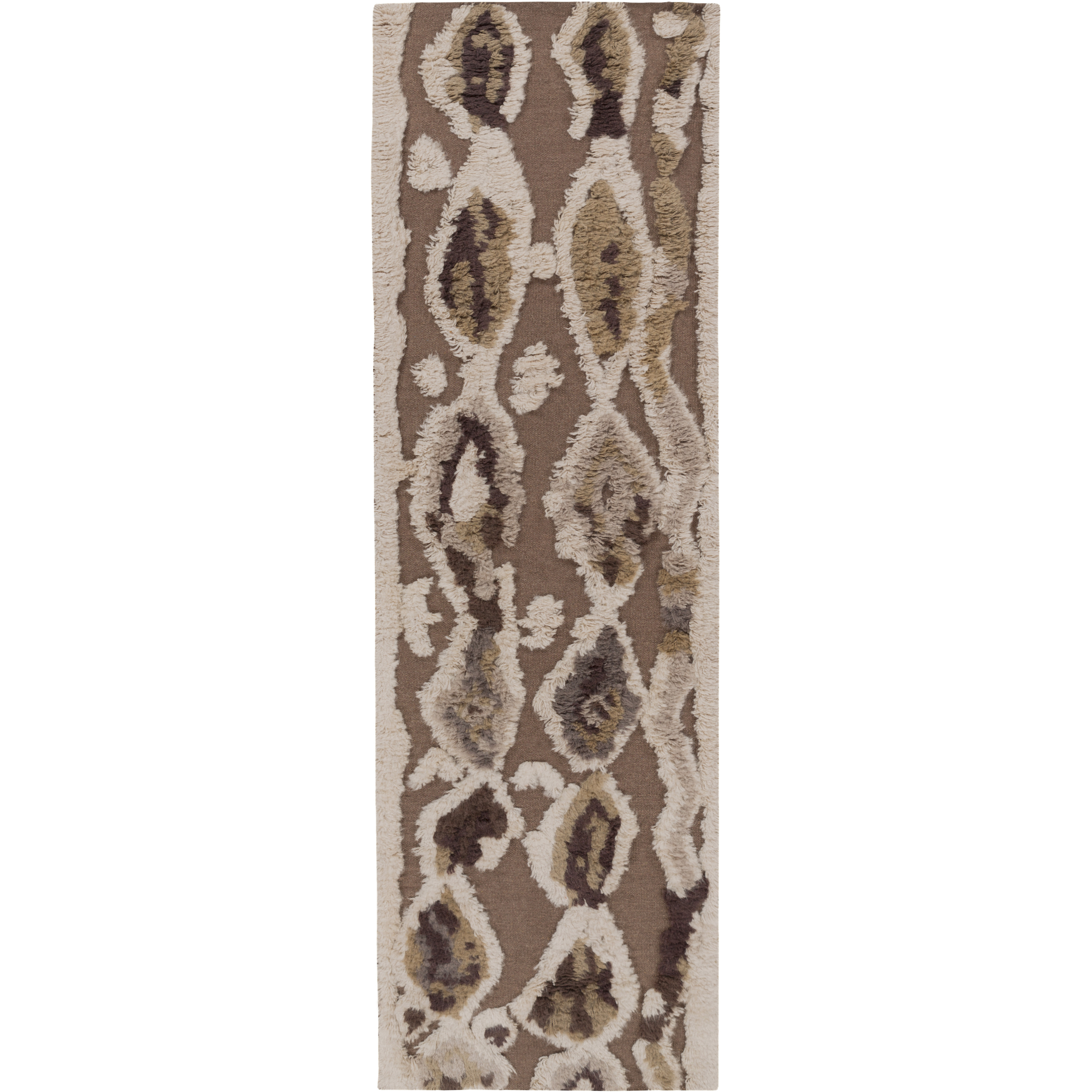Midelt 96 X 30 inch Dark Brown, Camel, Tan, Cream, Khaki Rug