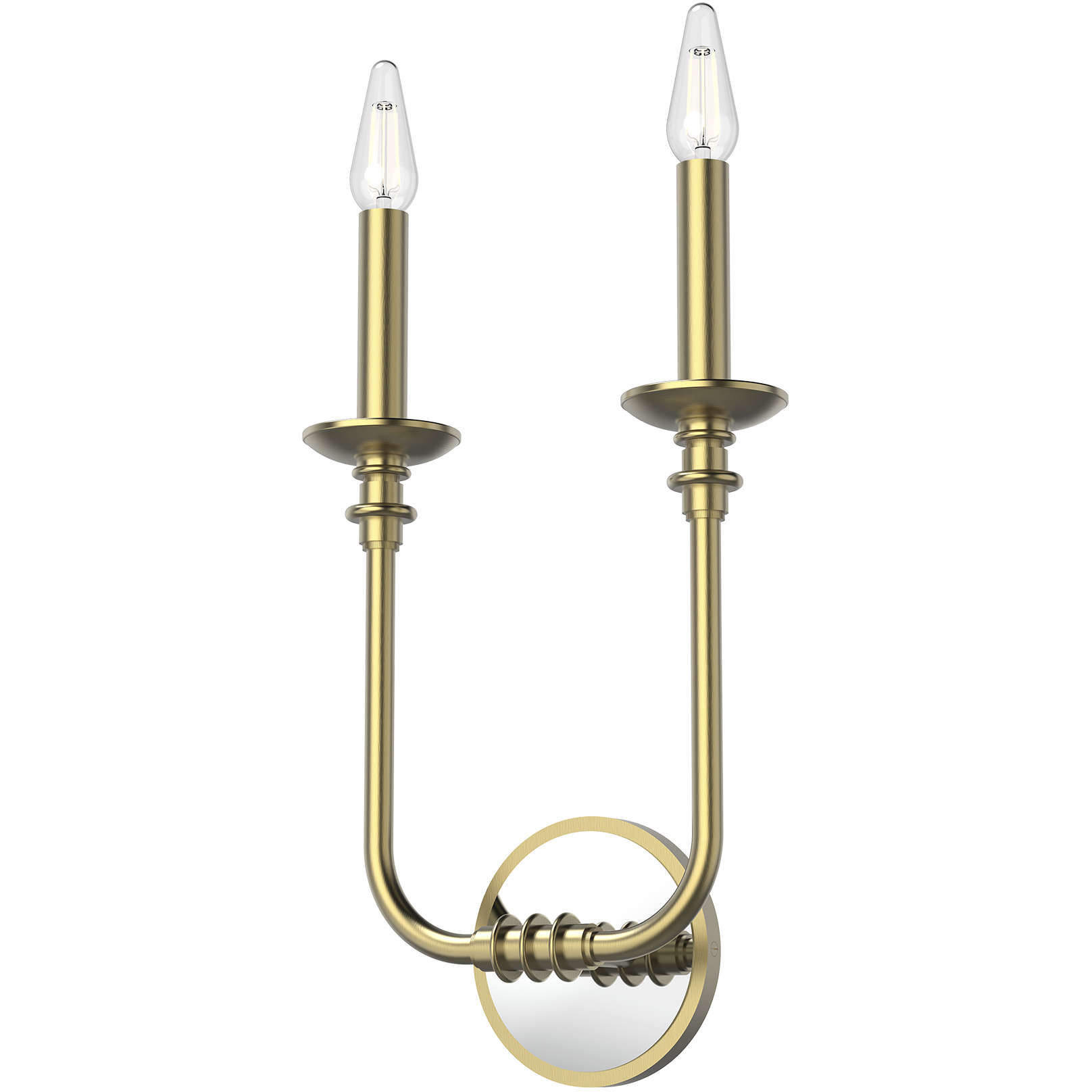 Peabody 2 Light 10 inch Vintage Brass Wall/Vanity Light Wall Light