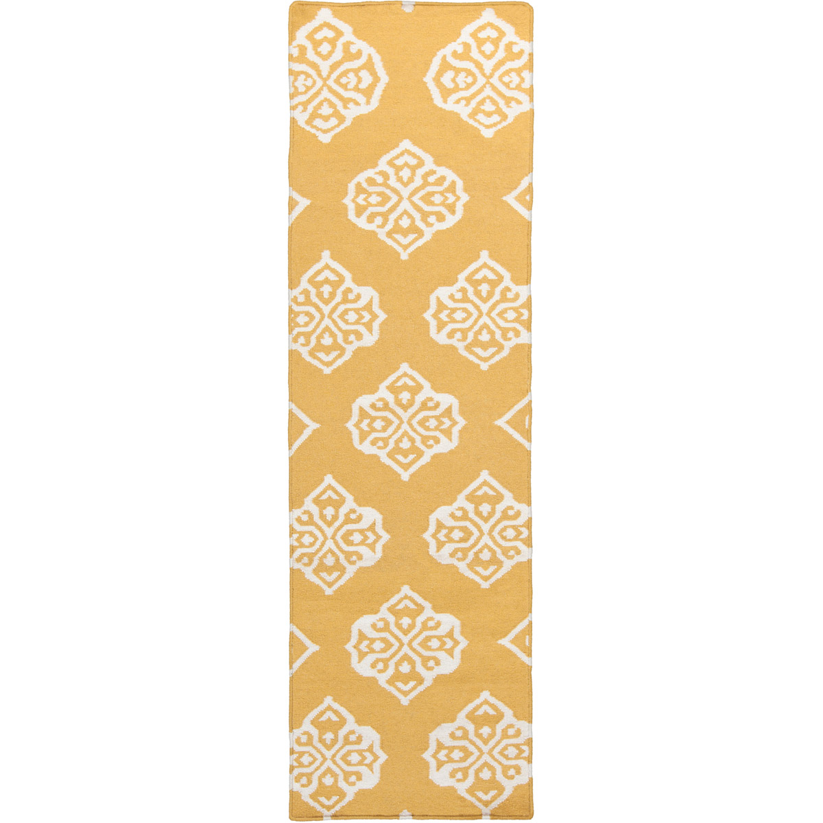 Frontier 96 X 30 inch Mustard, Ivory Rug
