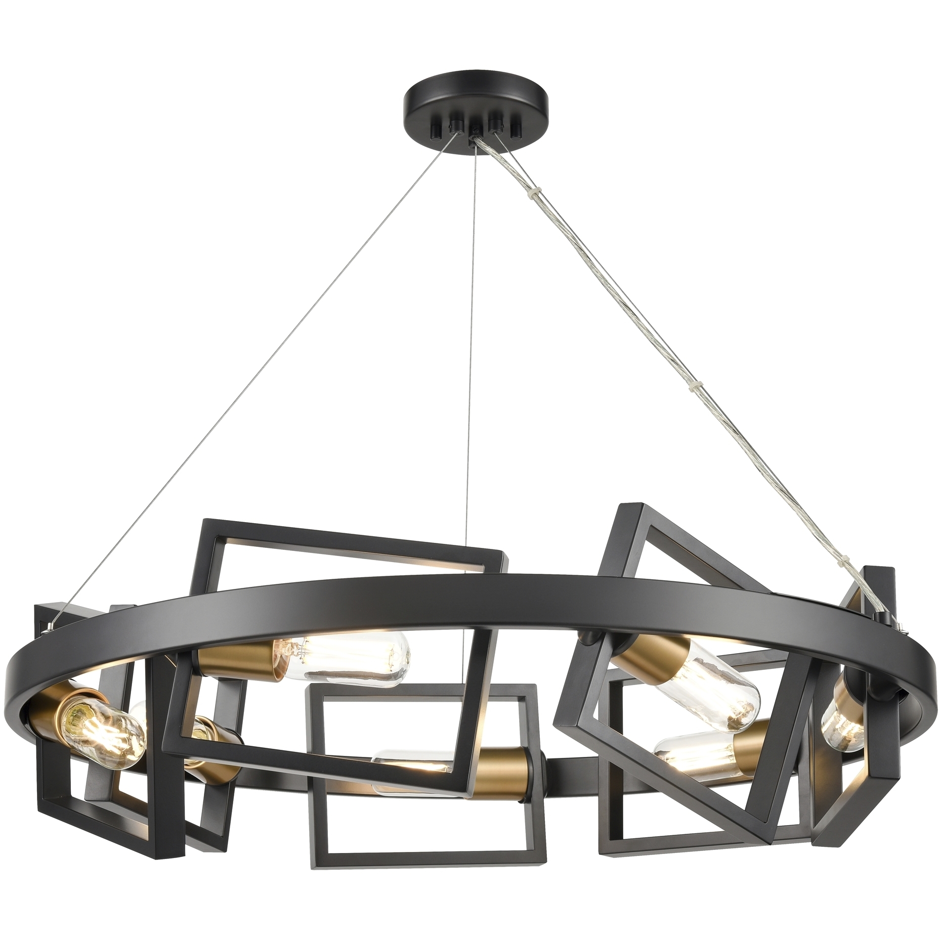 Northwest Passage 7 Light 30 inch Multiple Finishes and Graphite Chandelier Ceiling Light