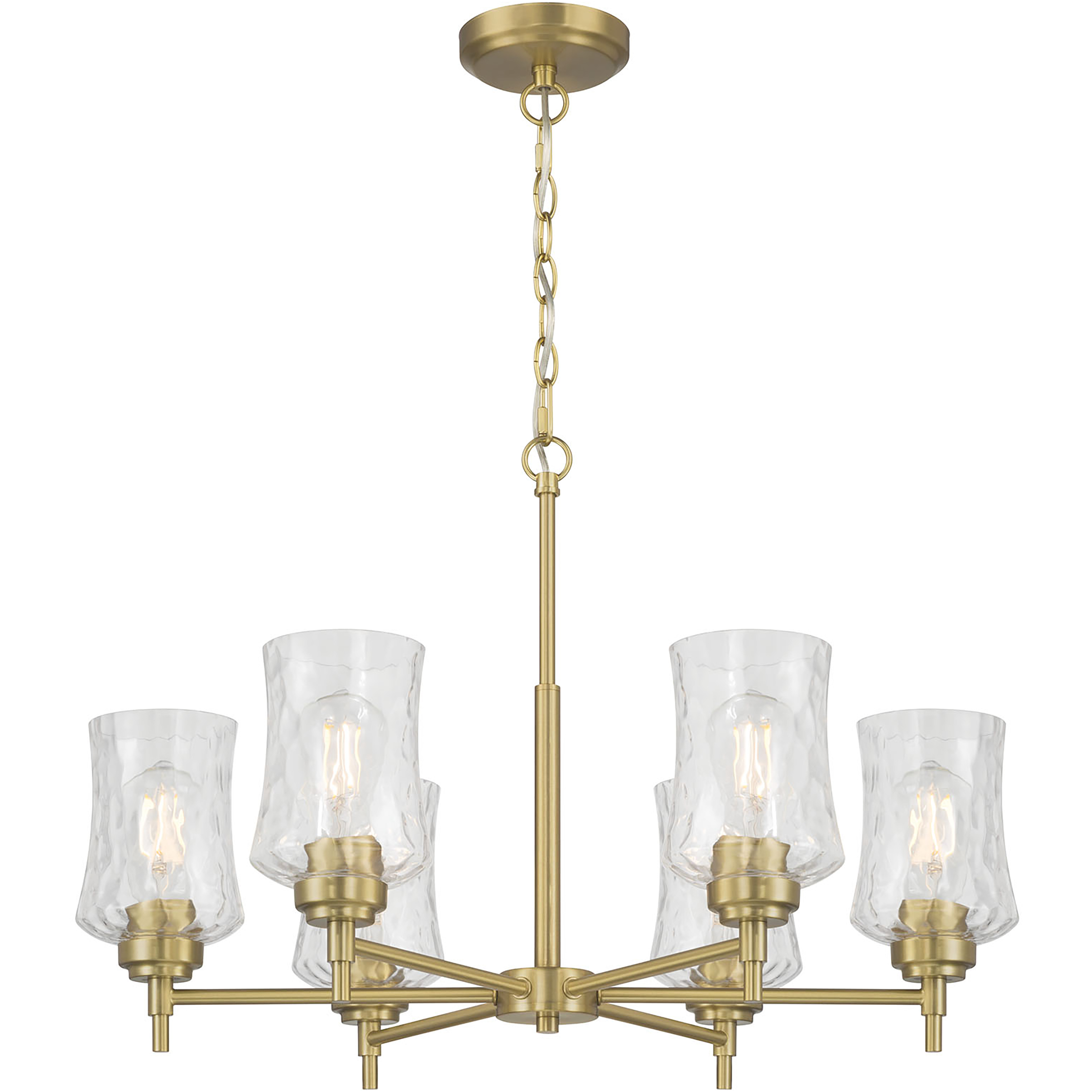 Clarvyn 6 Light 25.5 inch Vintage Brass Chandelier Ceiling Light