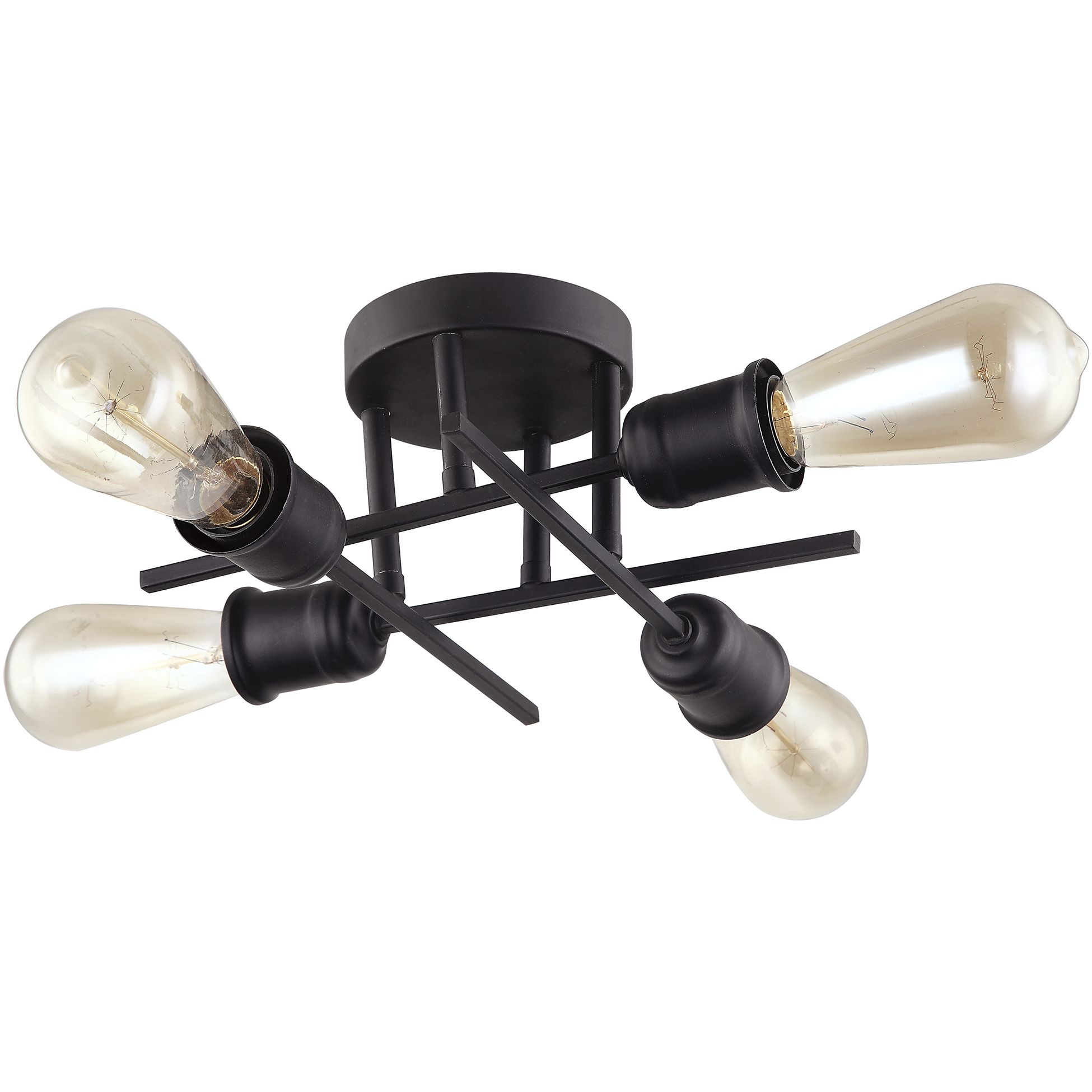 Nebraska LED 18 inch Espresso Semi-Flush Mount Ceiling Light