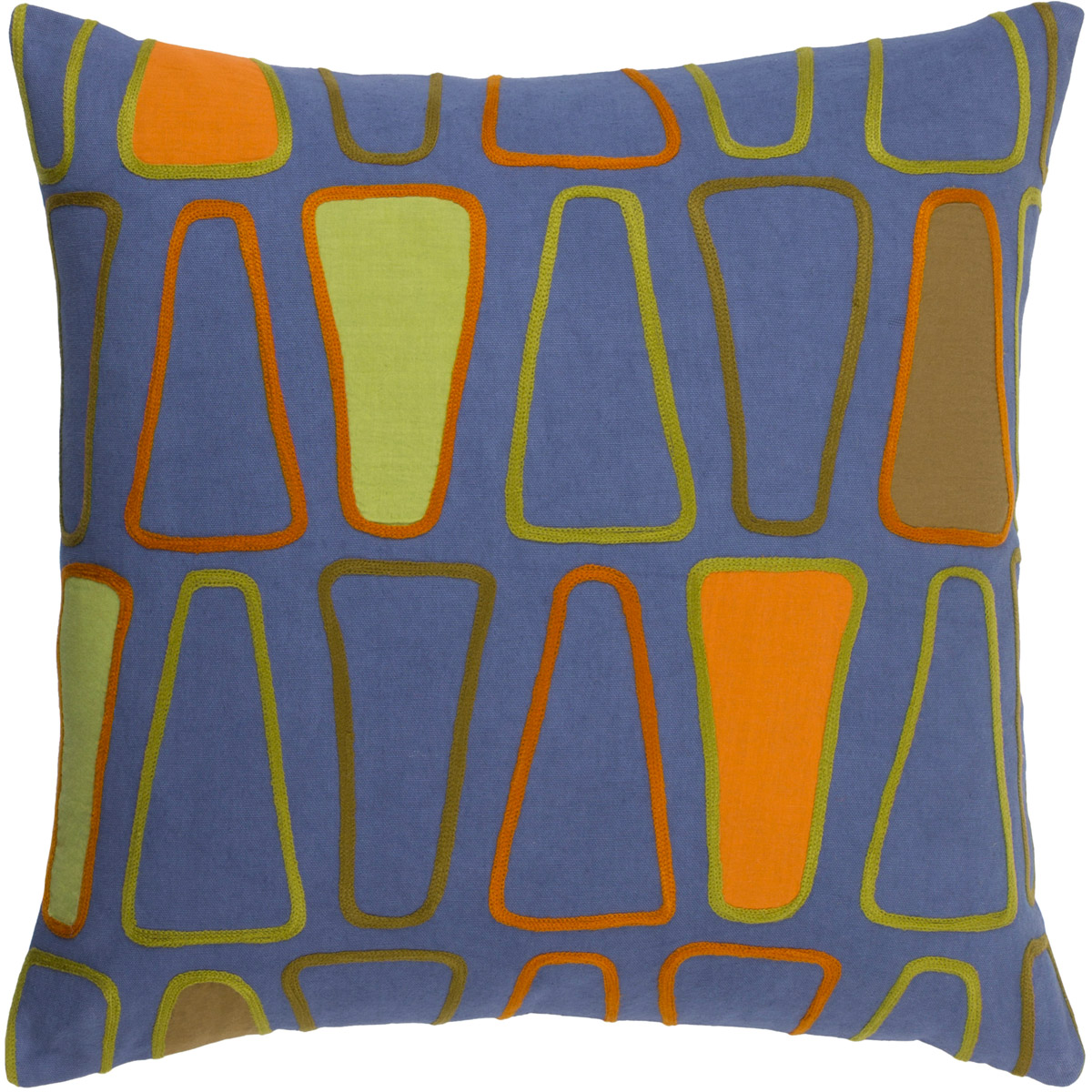 Charade 20 inch Burnt Orange, Bright Orange, Lime Pillow Kit