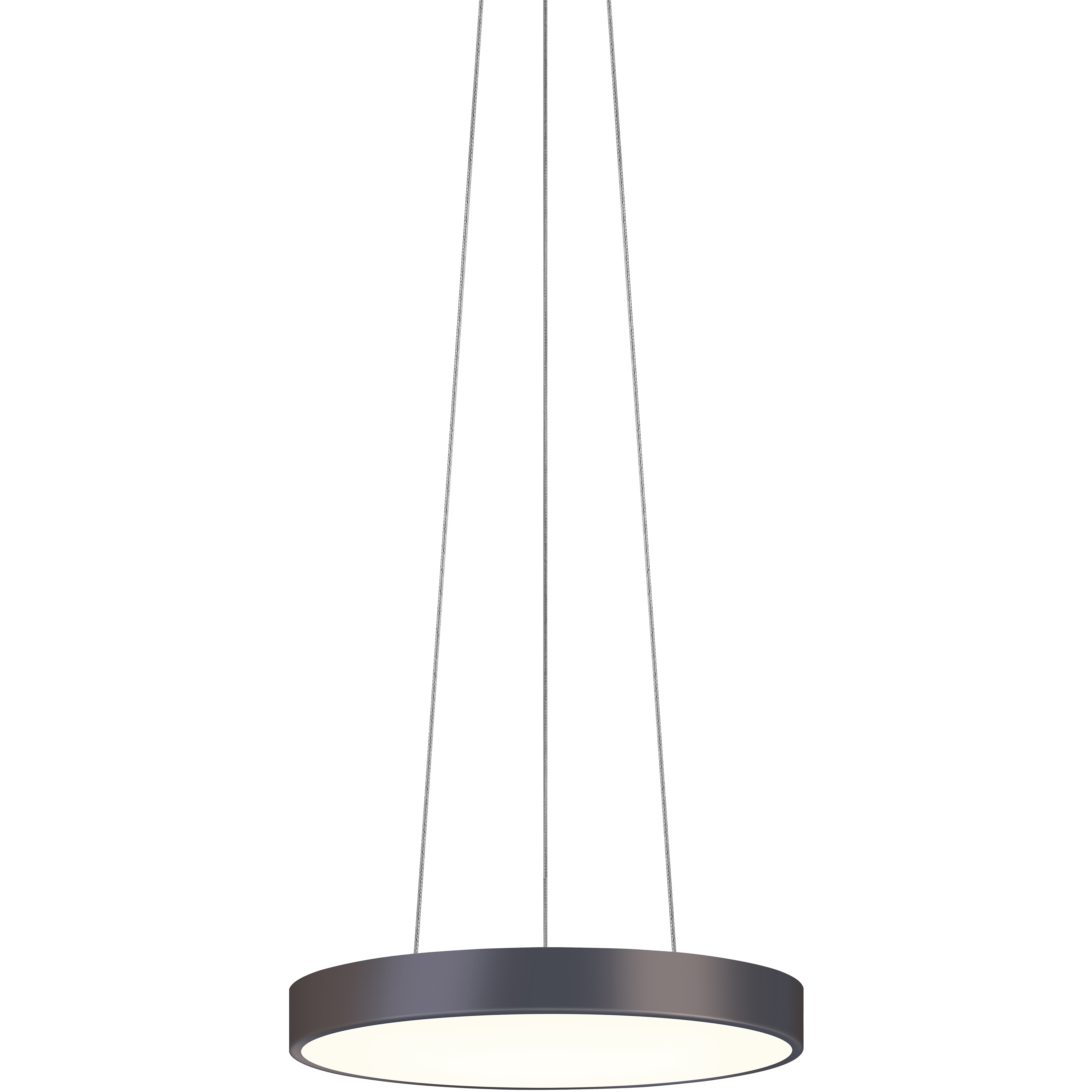 Pi LED 16 inch Black Bronze Pendant Ceiling Light in Standard Suspension
