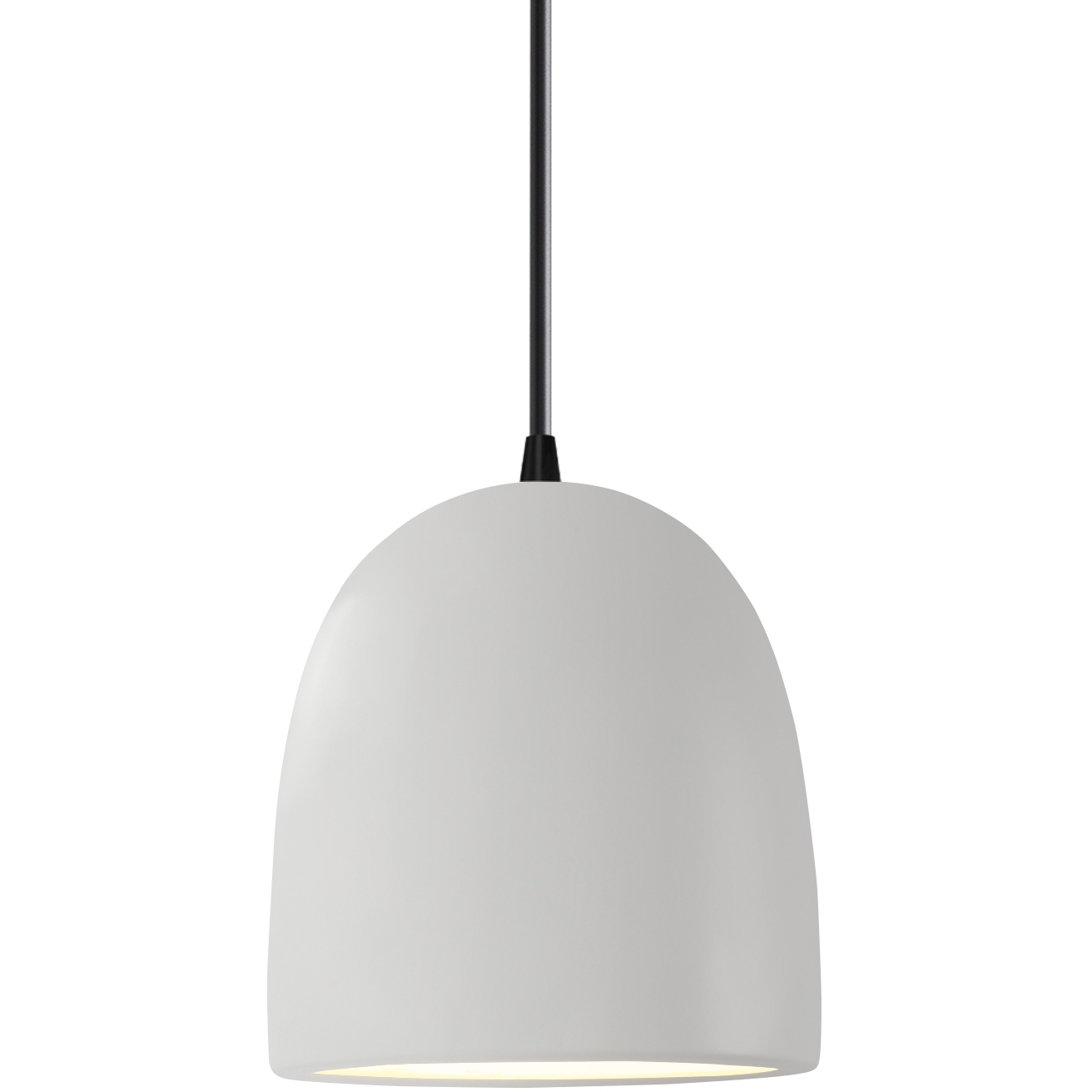 Radiance Collection - Bell Single Drop Pendant in Matte Black, Dedicated LED, Bisque, Black, Form+Finish+Function