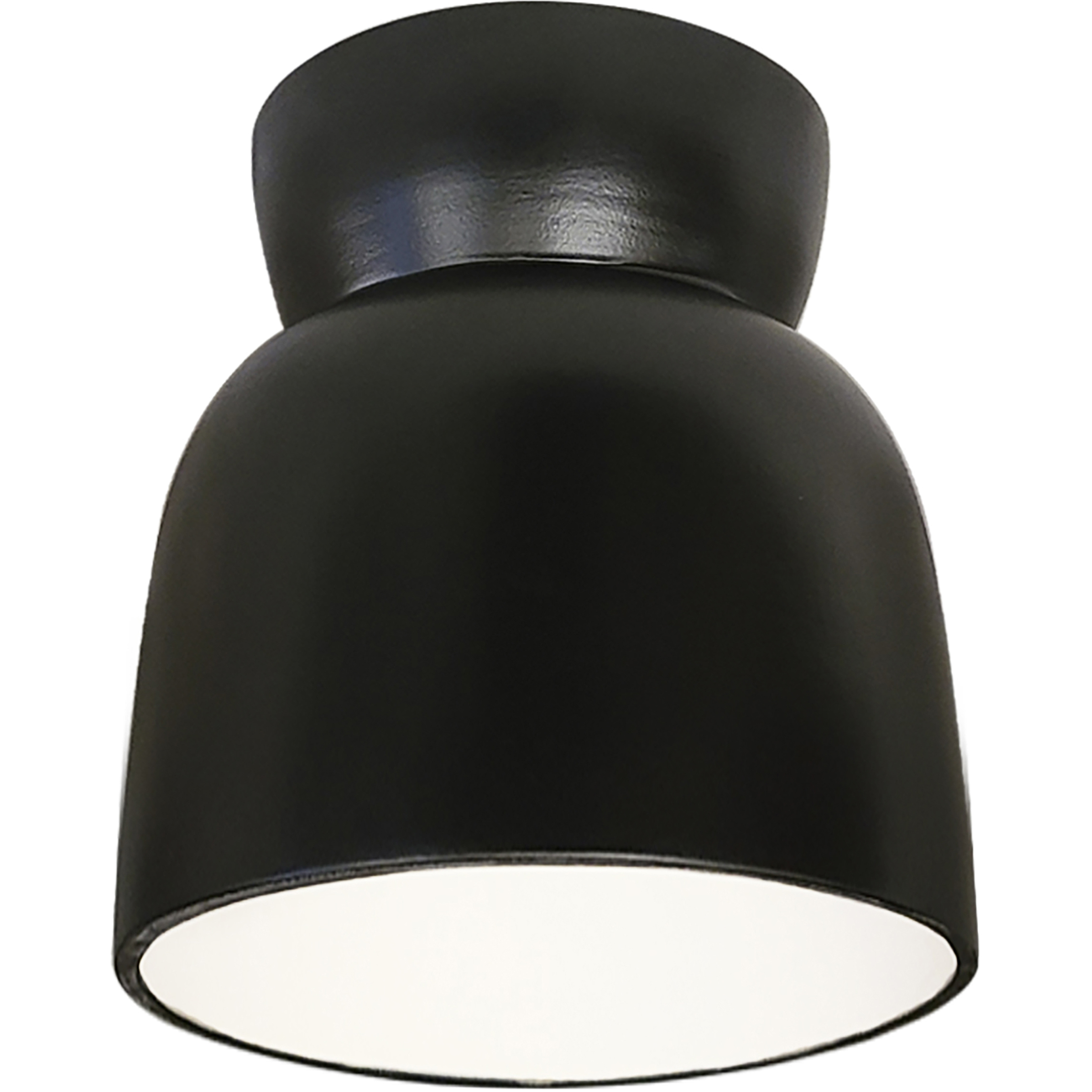 Radiance Collection 1 Light 7.5 inch Carbon Matte Black Outdoor Flush Mount