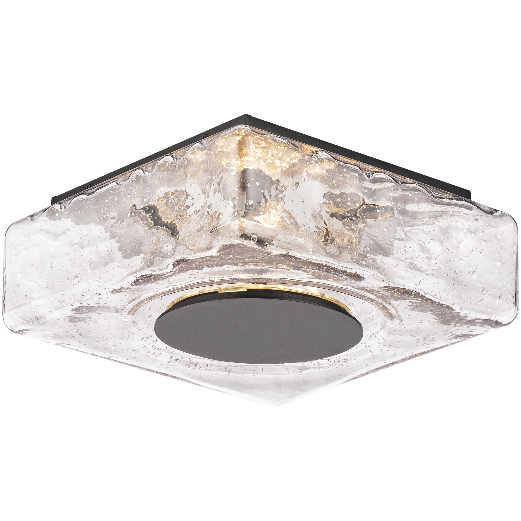 Cuboid LED 10 inch Black Flush Mount Ceiling Light in 4000K, dweLED