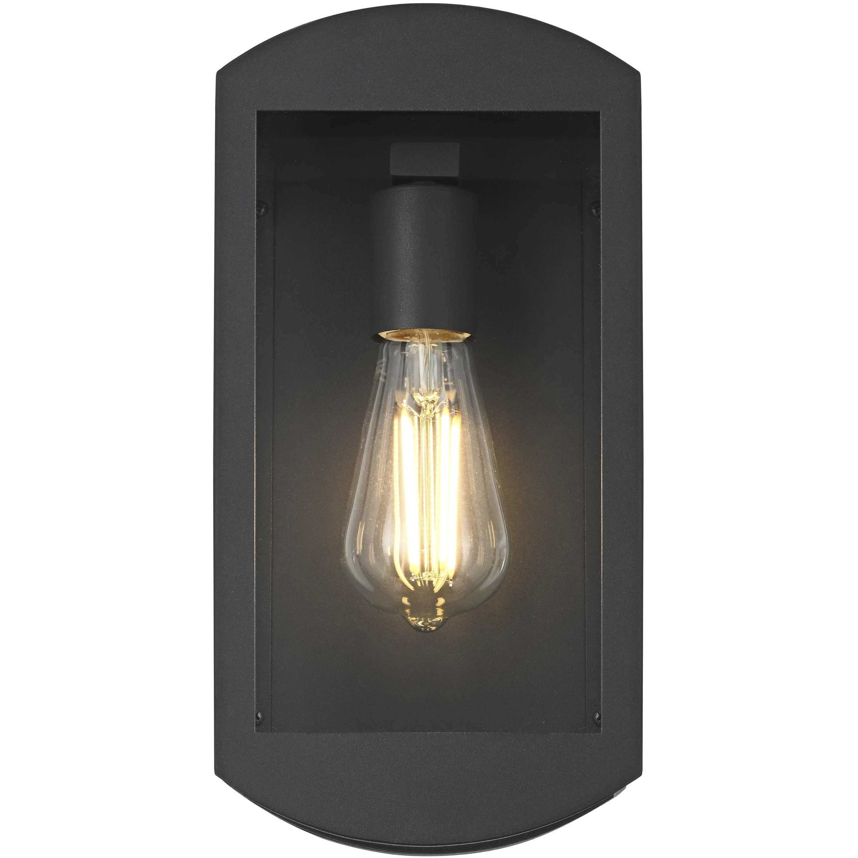 Miles 1 Light 12 inch Black Outdoor Wall Sconce