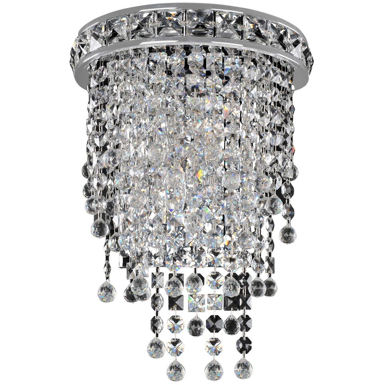 Cascata 2 Light 12 inch Chrome Wall Sconce Wall Light