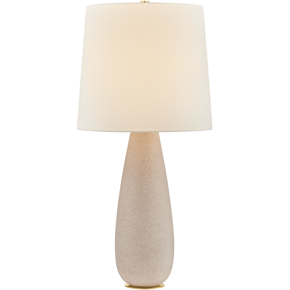 Neelytown 34.25 inch 15 watt Aged Brass/Ceramic Textured Edgecomb Table Lamp Portable Light
