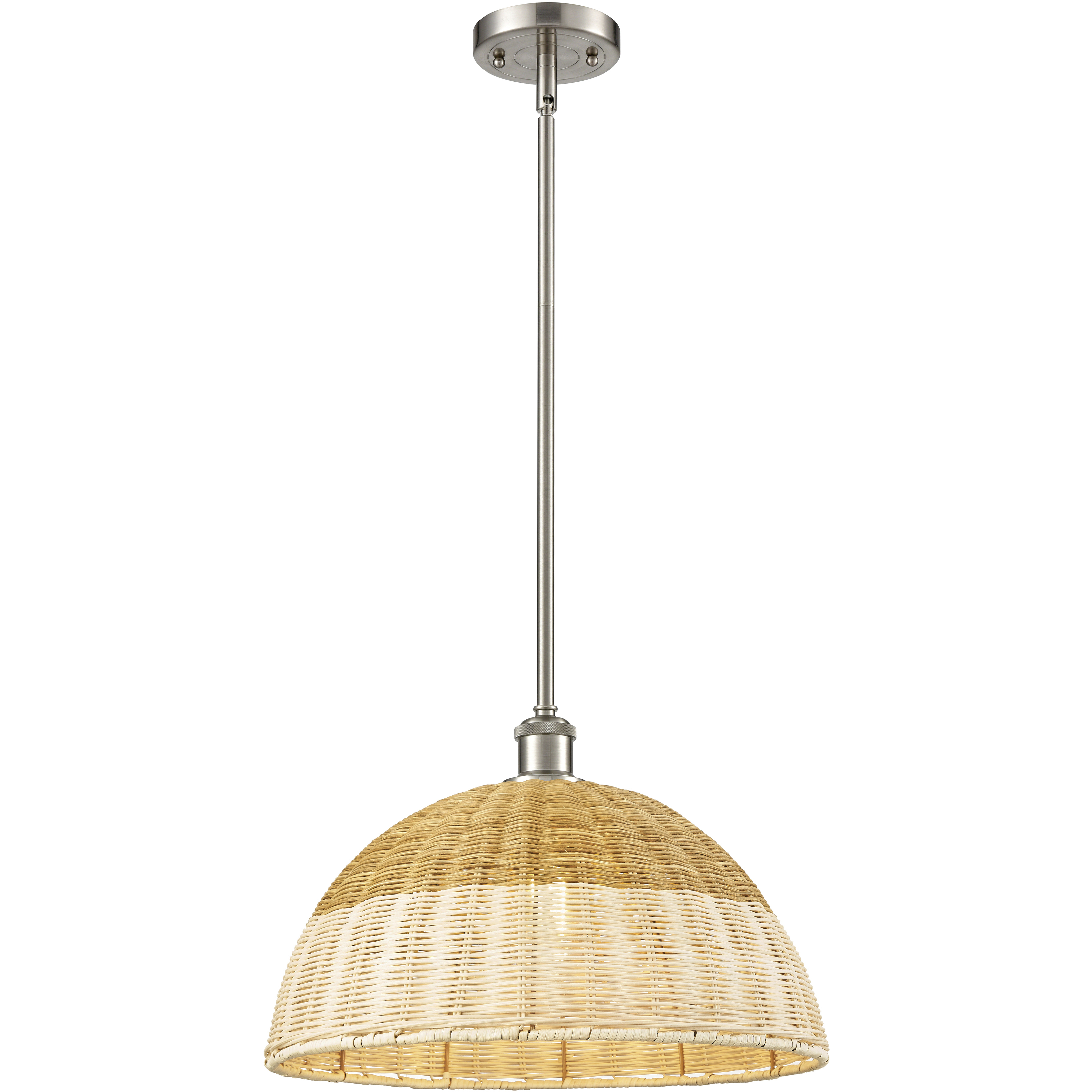 Ballston Bristol Natural II 1 Light 15.75 inch Brushed Satin Nickel Mini Pendant Ceiling Light