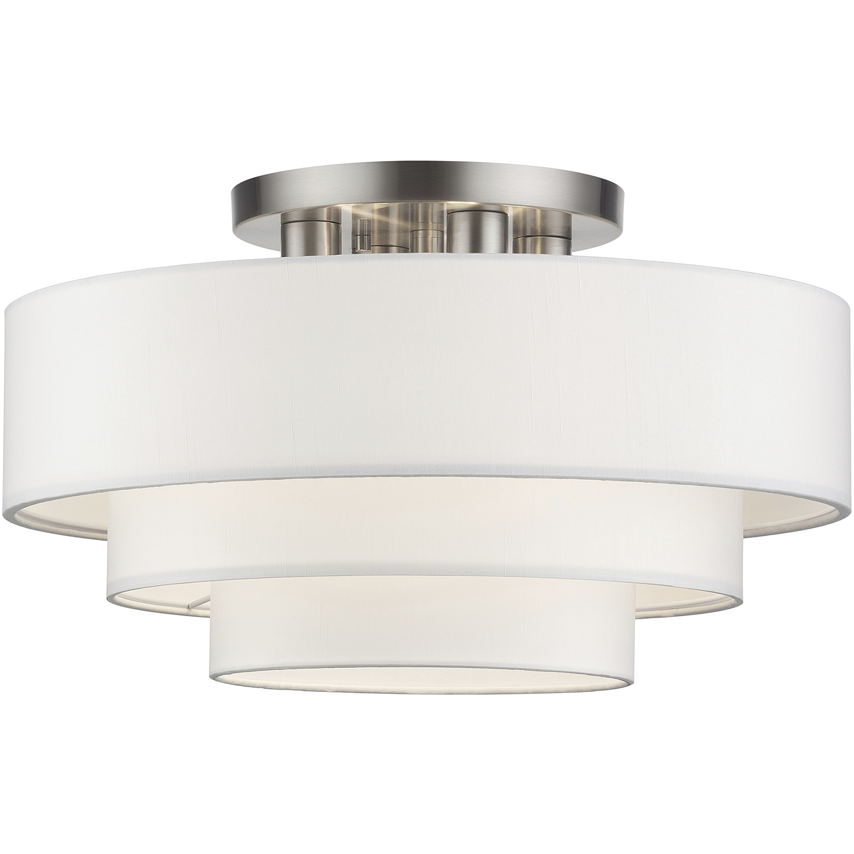 Manorwood 4 Light 21 inch Brushed Nickel Semi-Flush Ceiling Light
