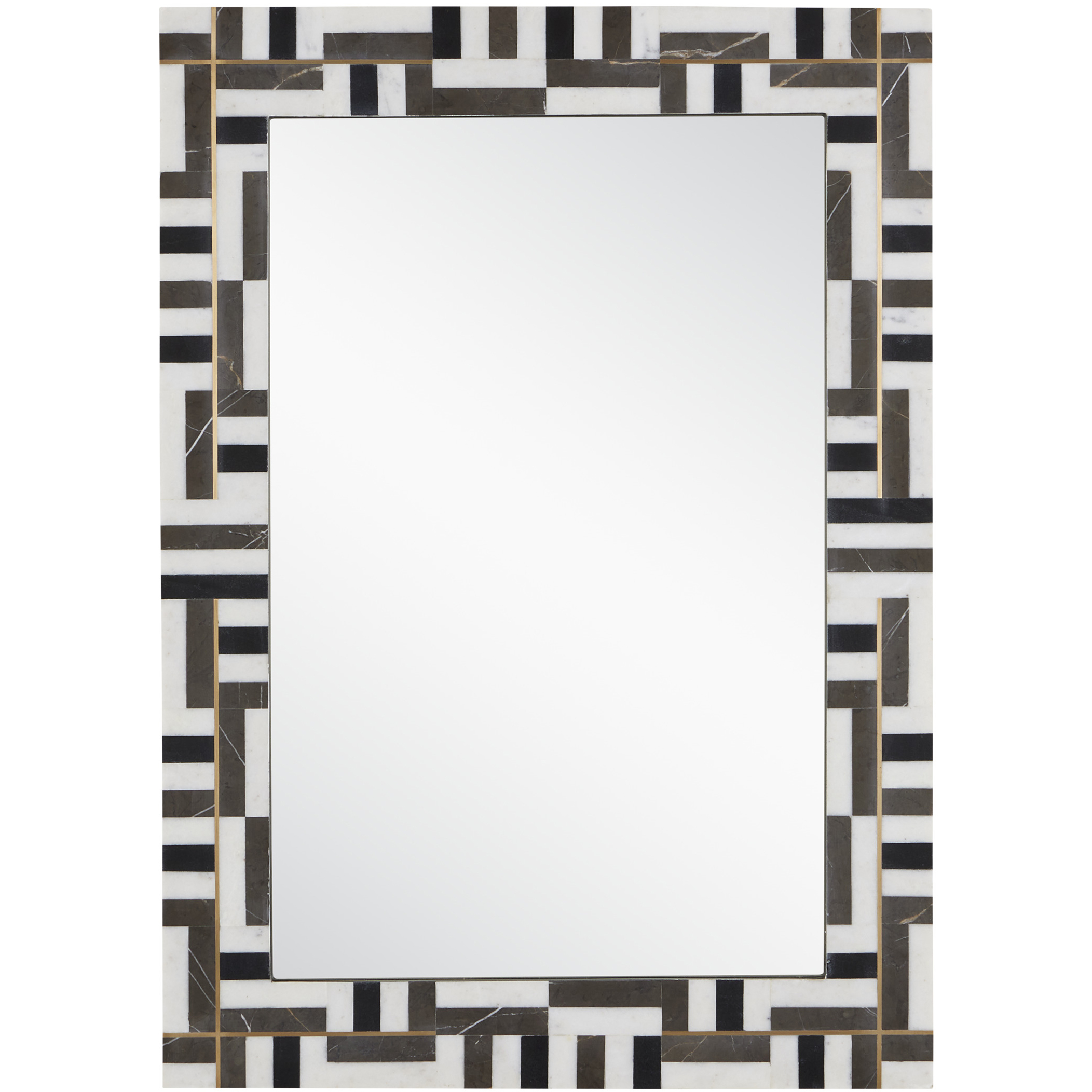 Gentry 39.5 X 28.25 inch Natural and Brass Mirror