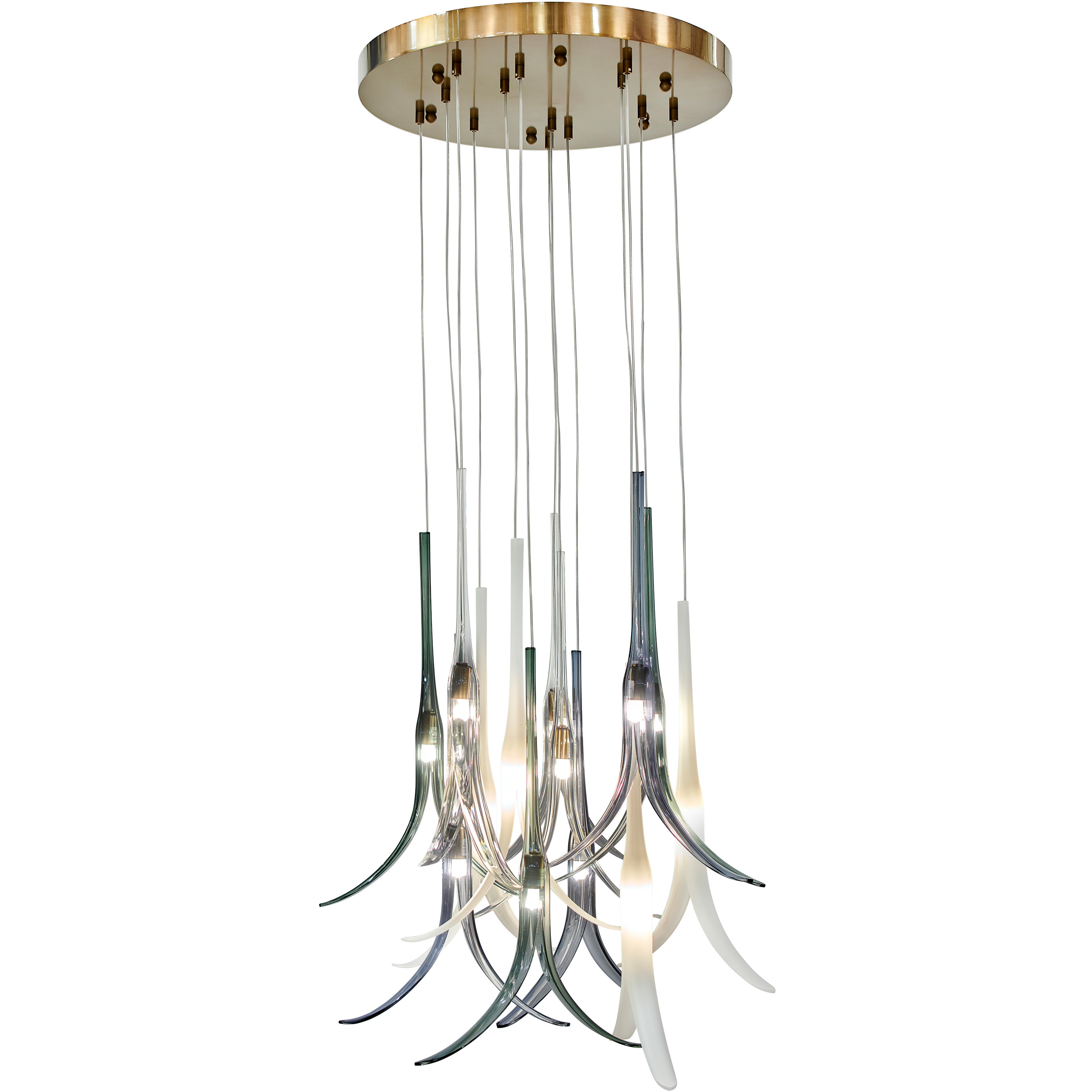 Featherly 13 Light 20 inch Light Gold Pendant Ceiling Light