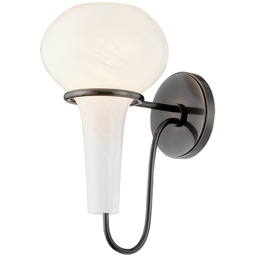 Adams Corner 1 Light 6.75 inch Black Nickel Wall Sconce Wall Light