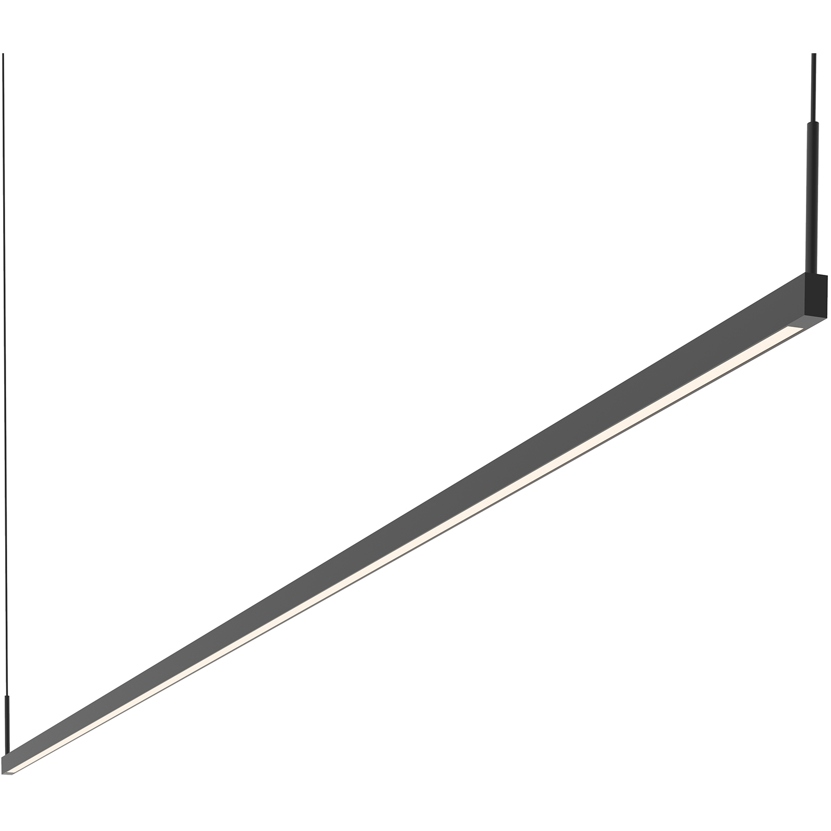Thin-Line LED 96 inch Satin Black Pendant Ceiling Light